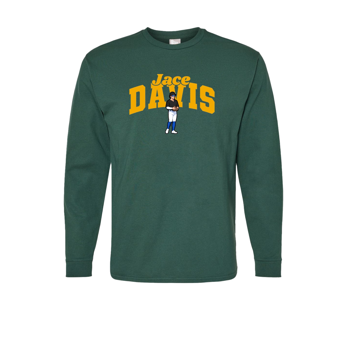 Long Sleeve Tee — Signature Arch in Green