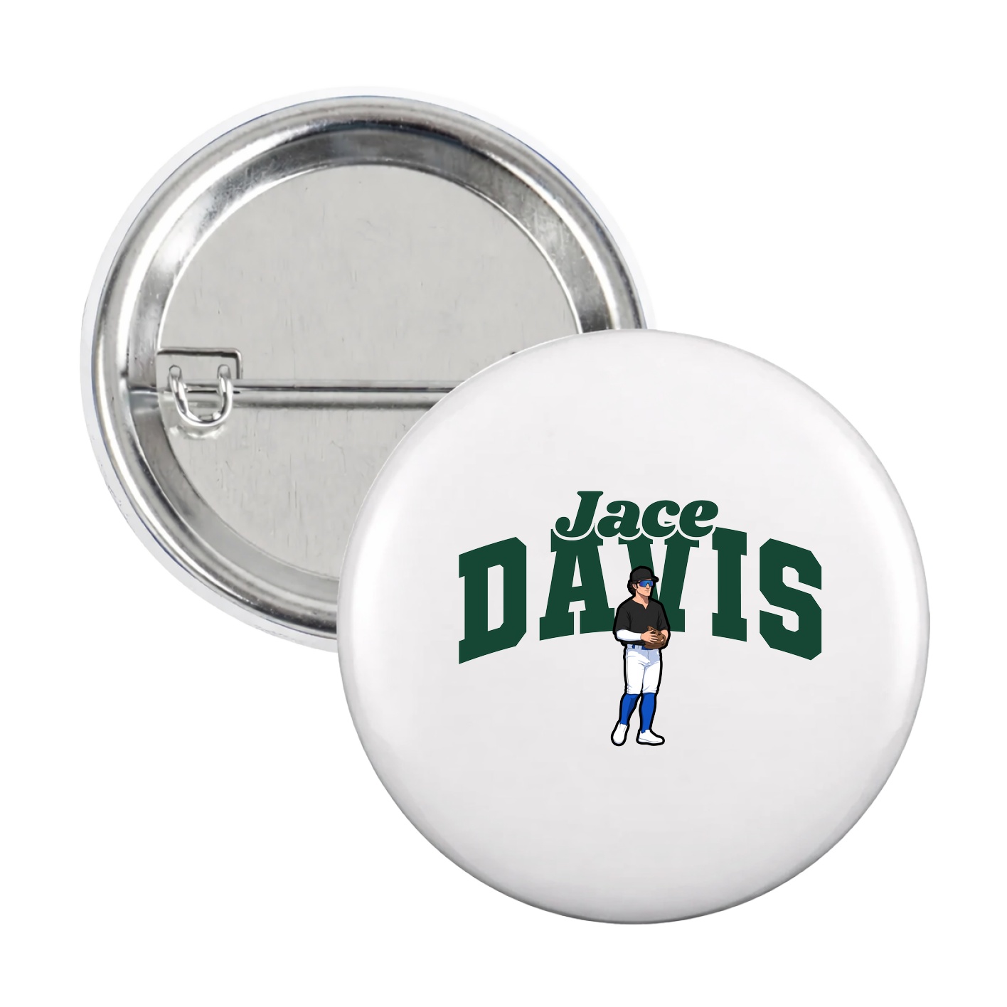 Game Day Button — Signature Arch in White