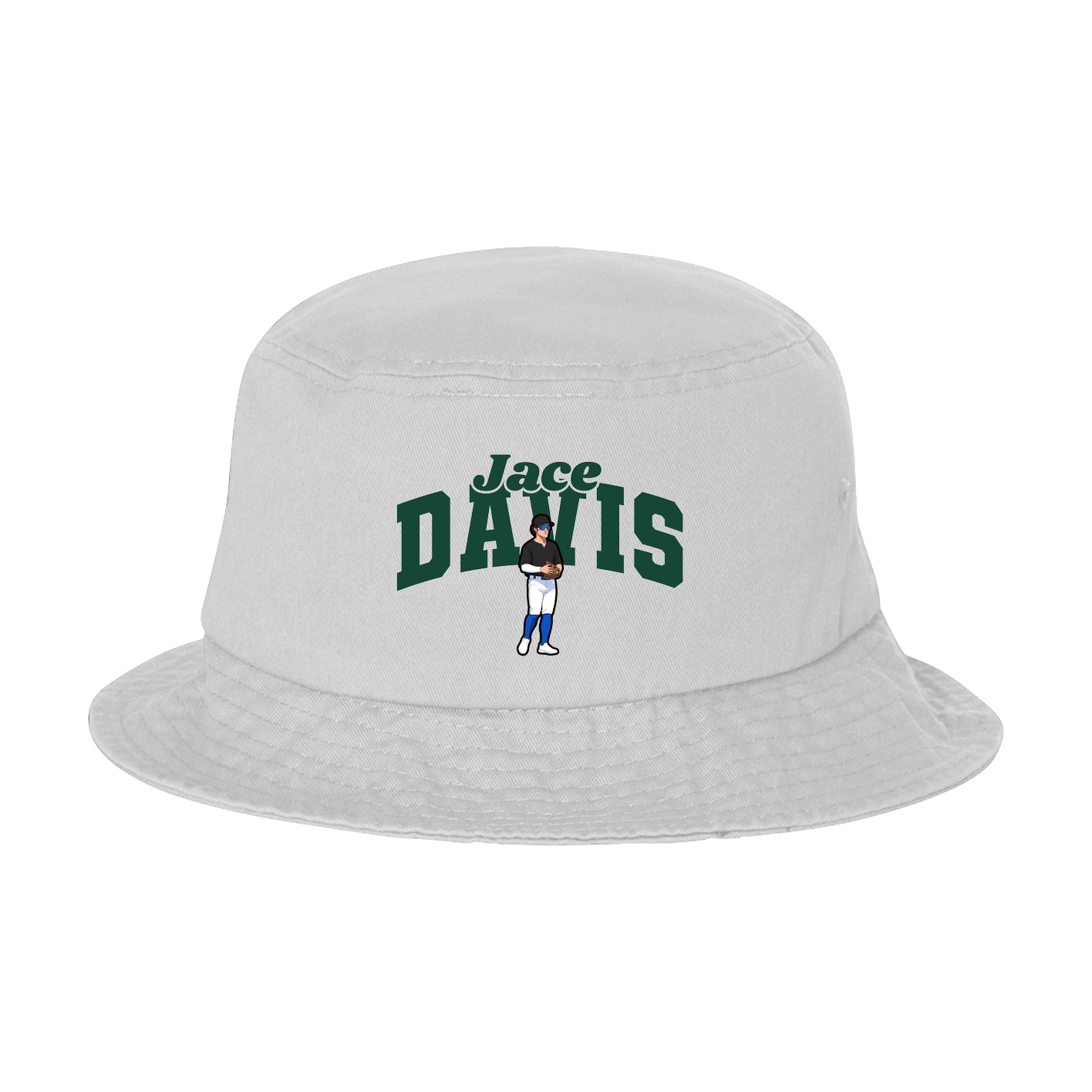 Bucket Cap — Signature Arch in White