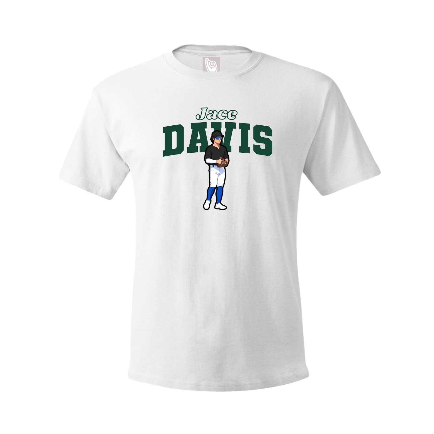 Youth Tee — Name Arch in White