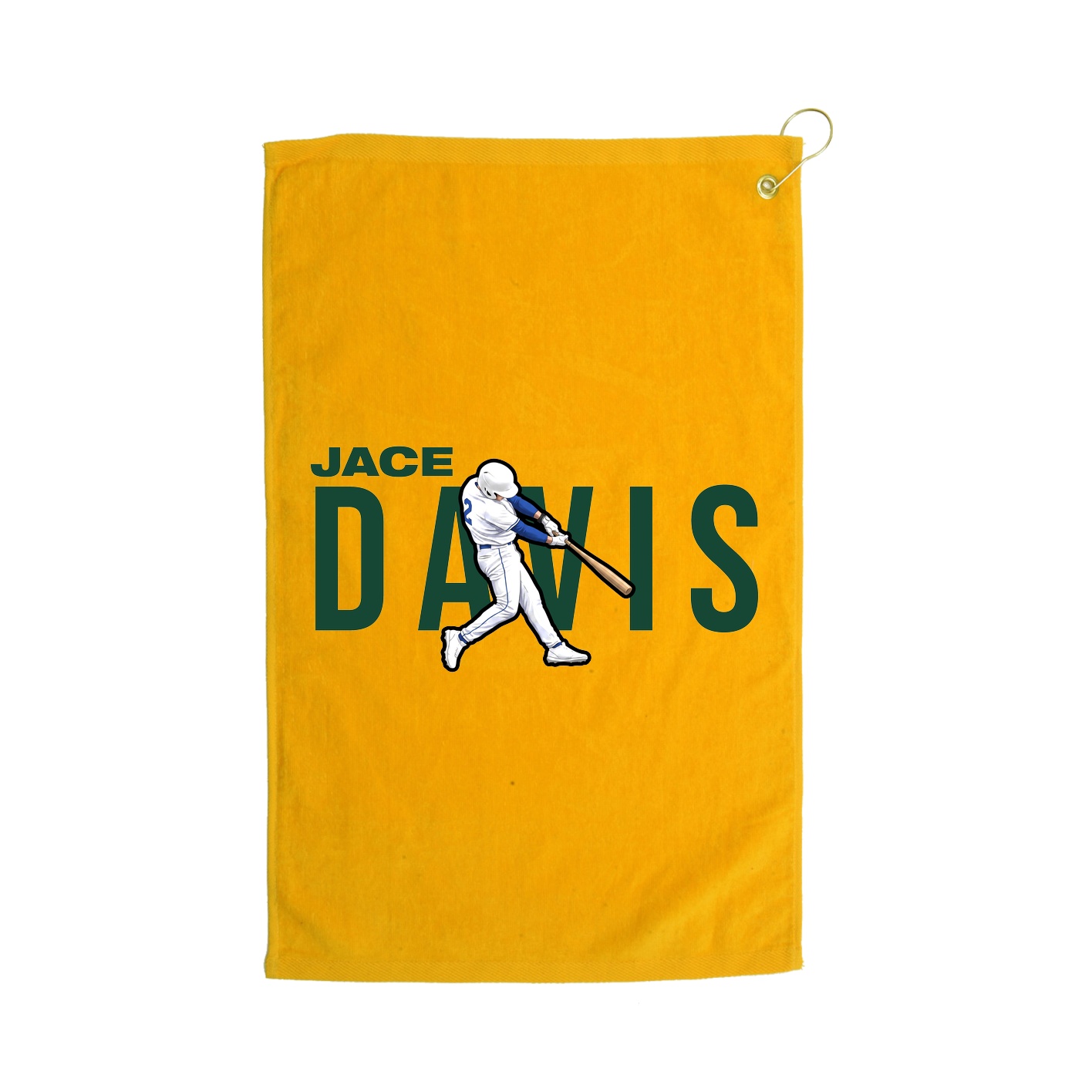 Golf Towel — Player Name in Gold