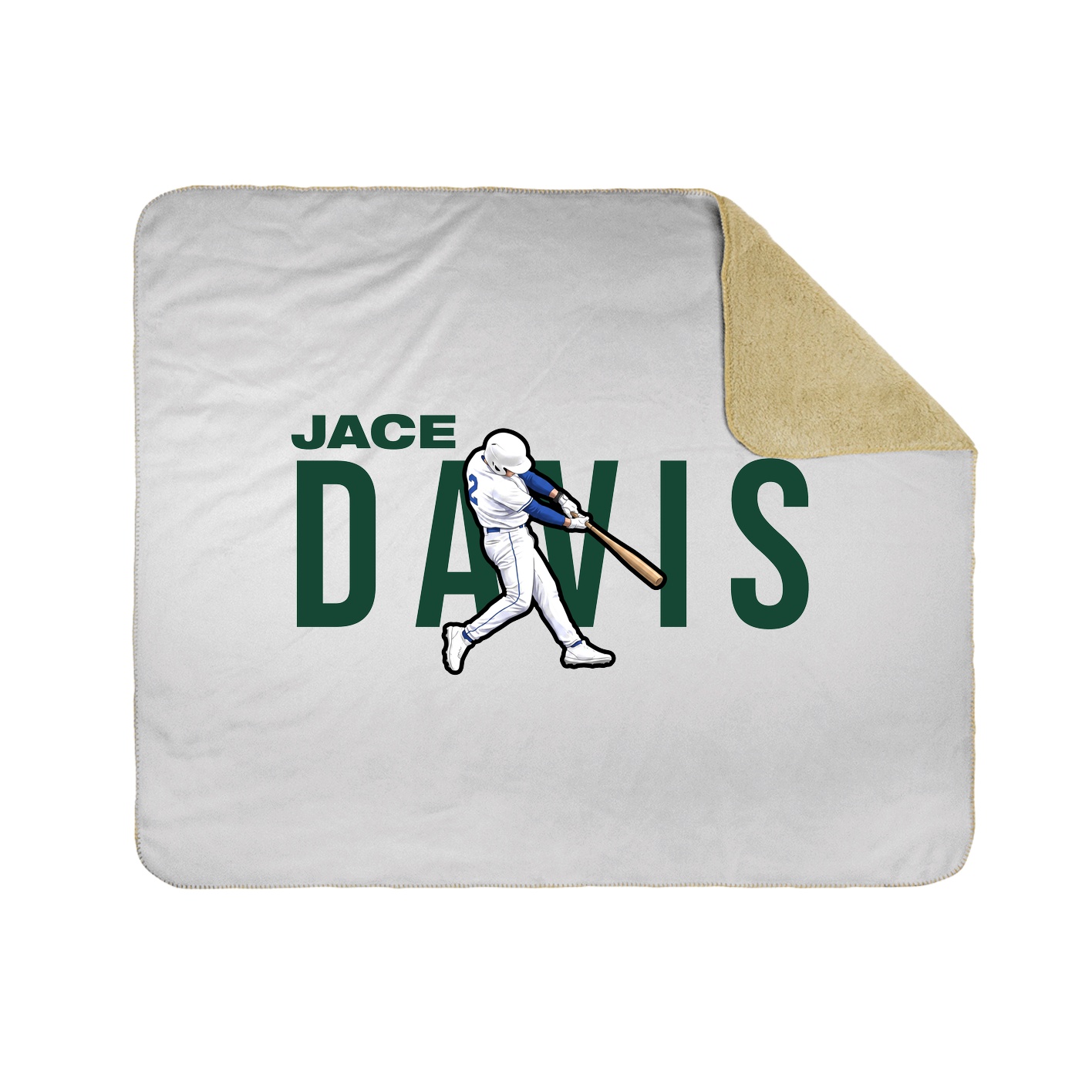 Throw Blanket — Player Name in White
