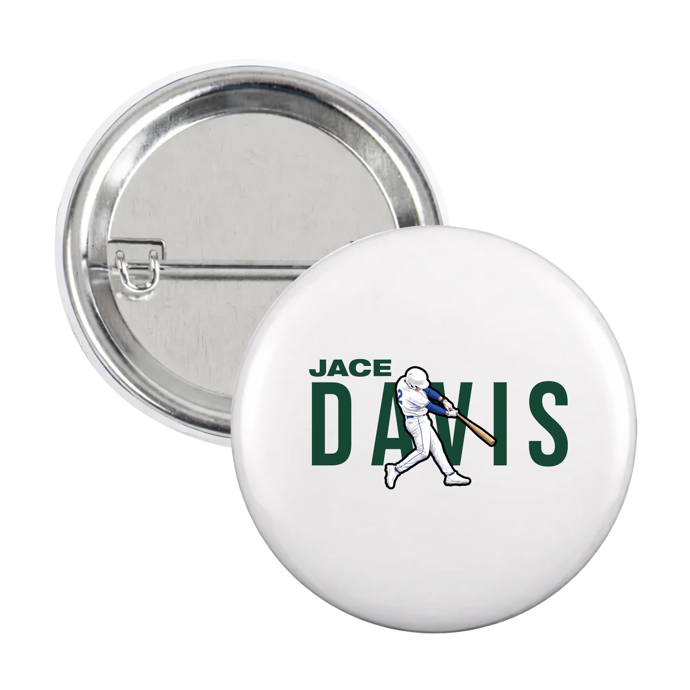 Game Day Button — Player Name in White
