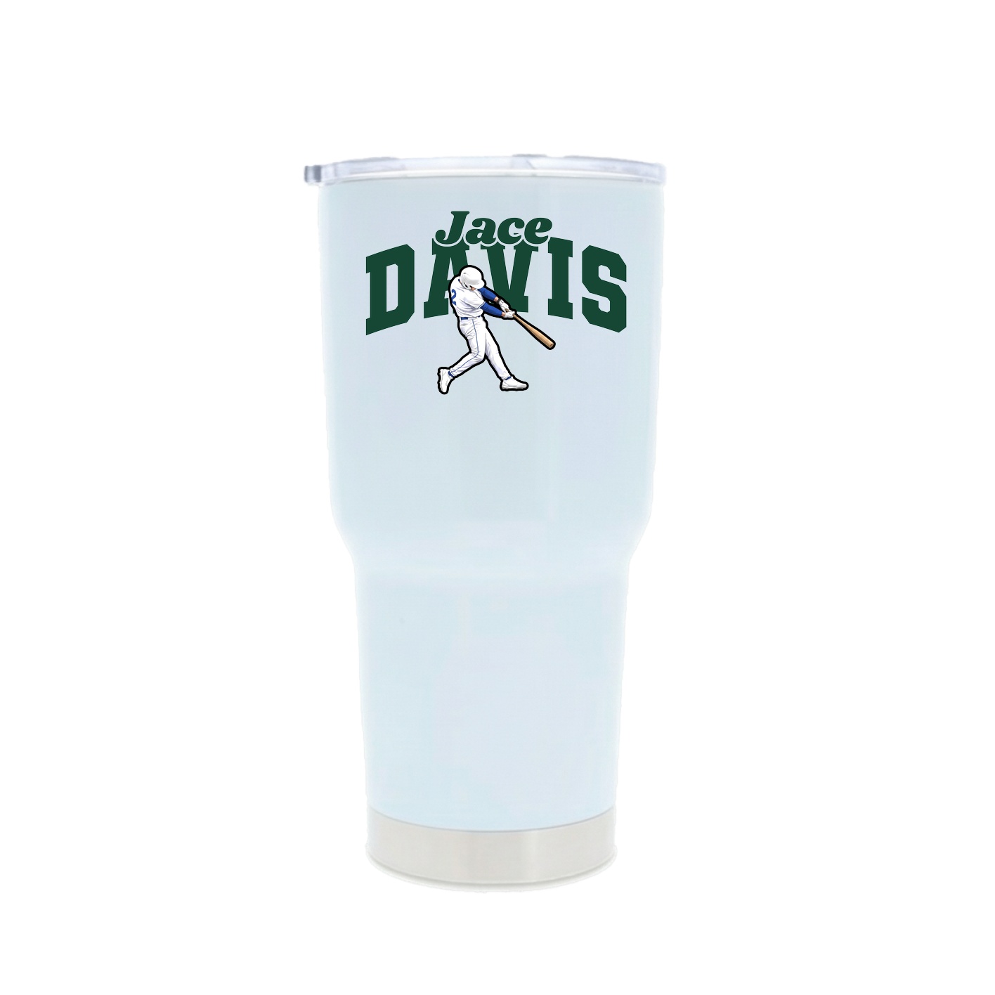 30oz Stainless Steel Tumbler — Signature Arch in White