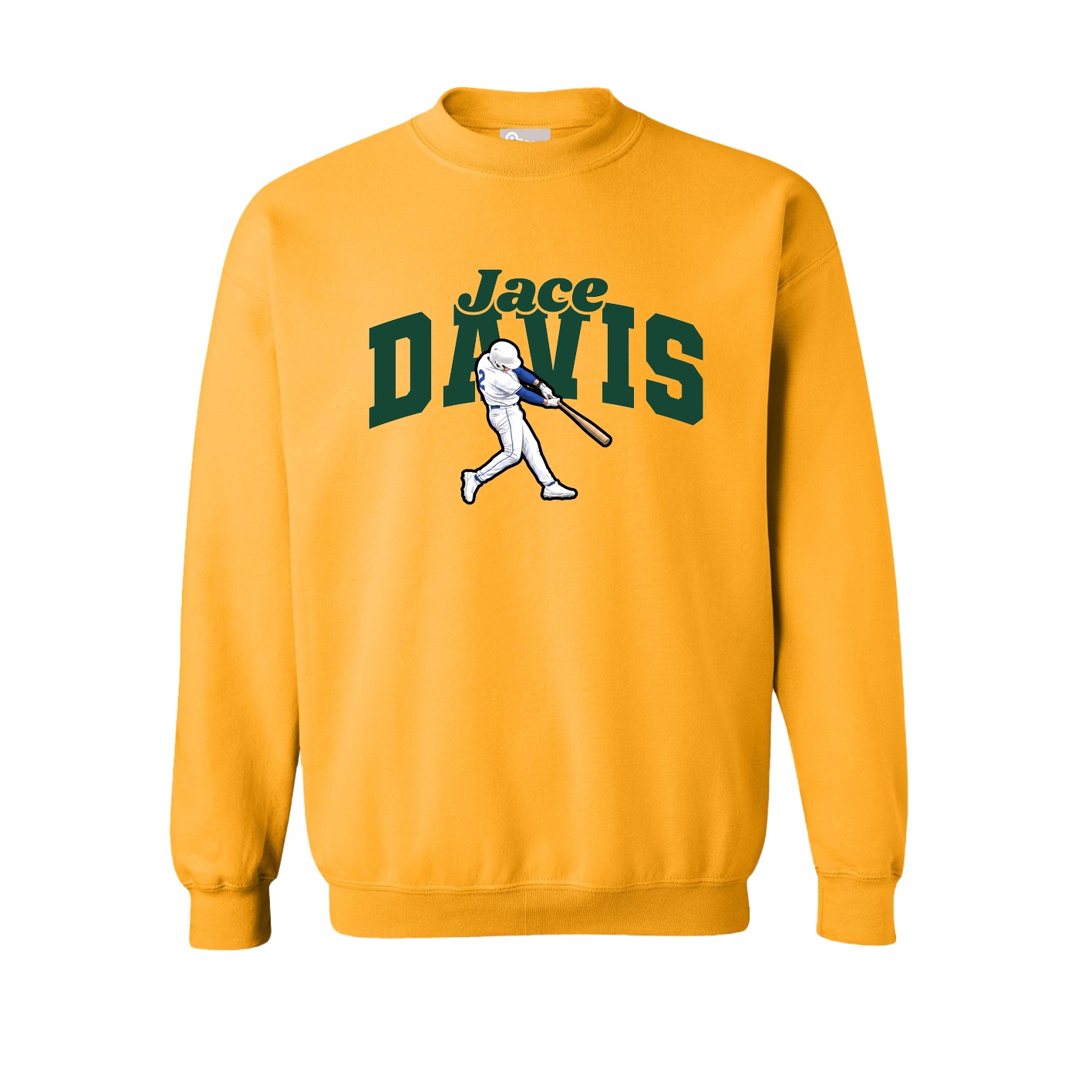 Fleece Crew — Signature Arch in Gold