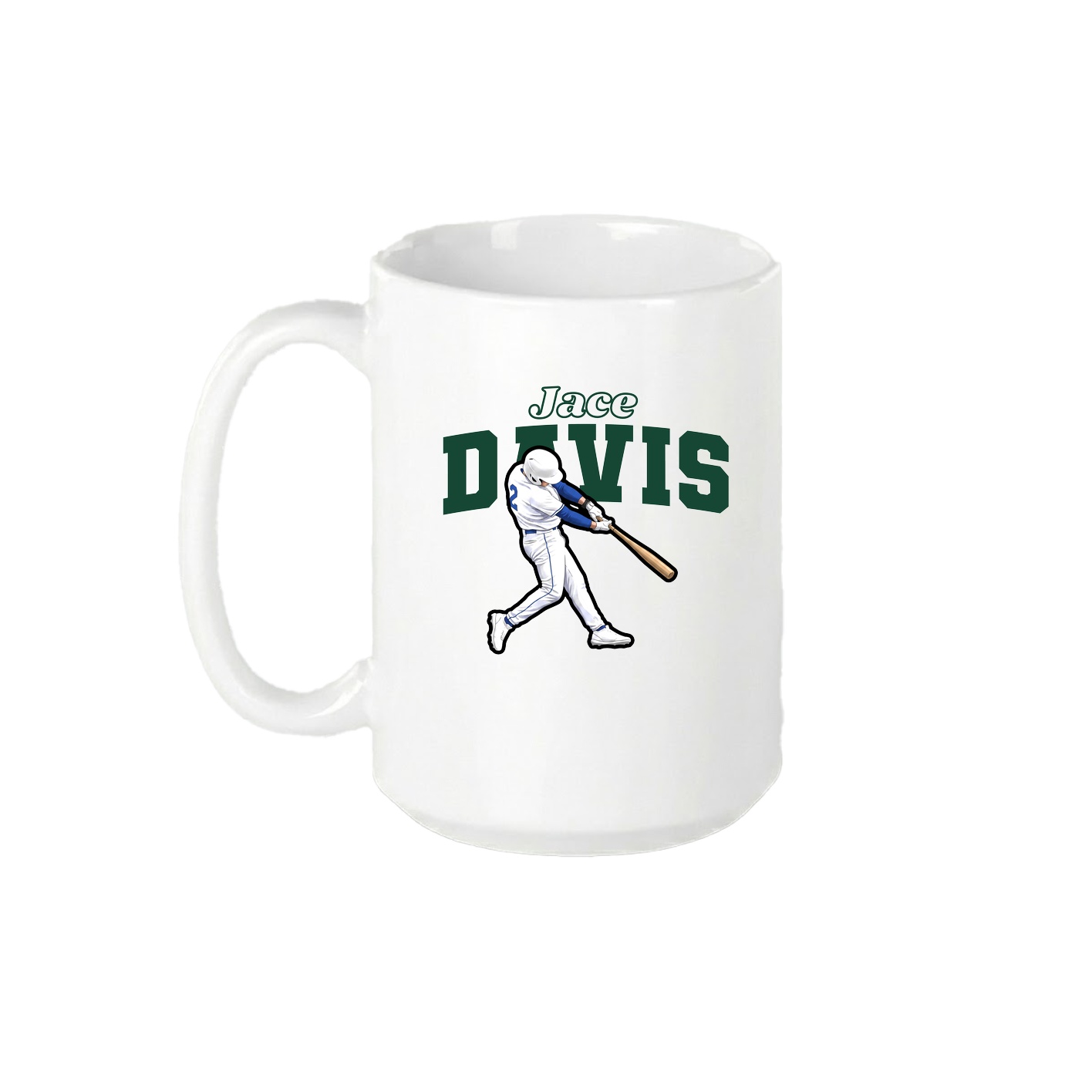 15oz Coffee Mug — Name Arch in White