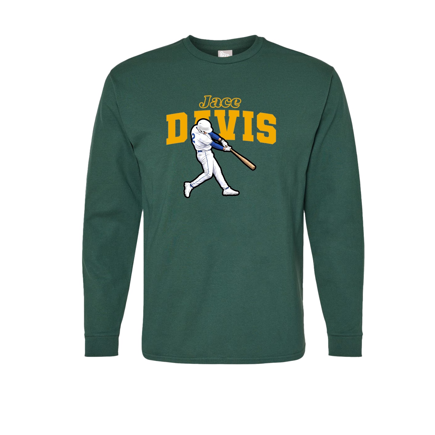 Long Sleeve Tee — Name Arch in Green