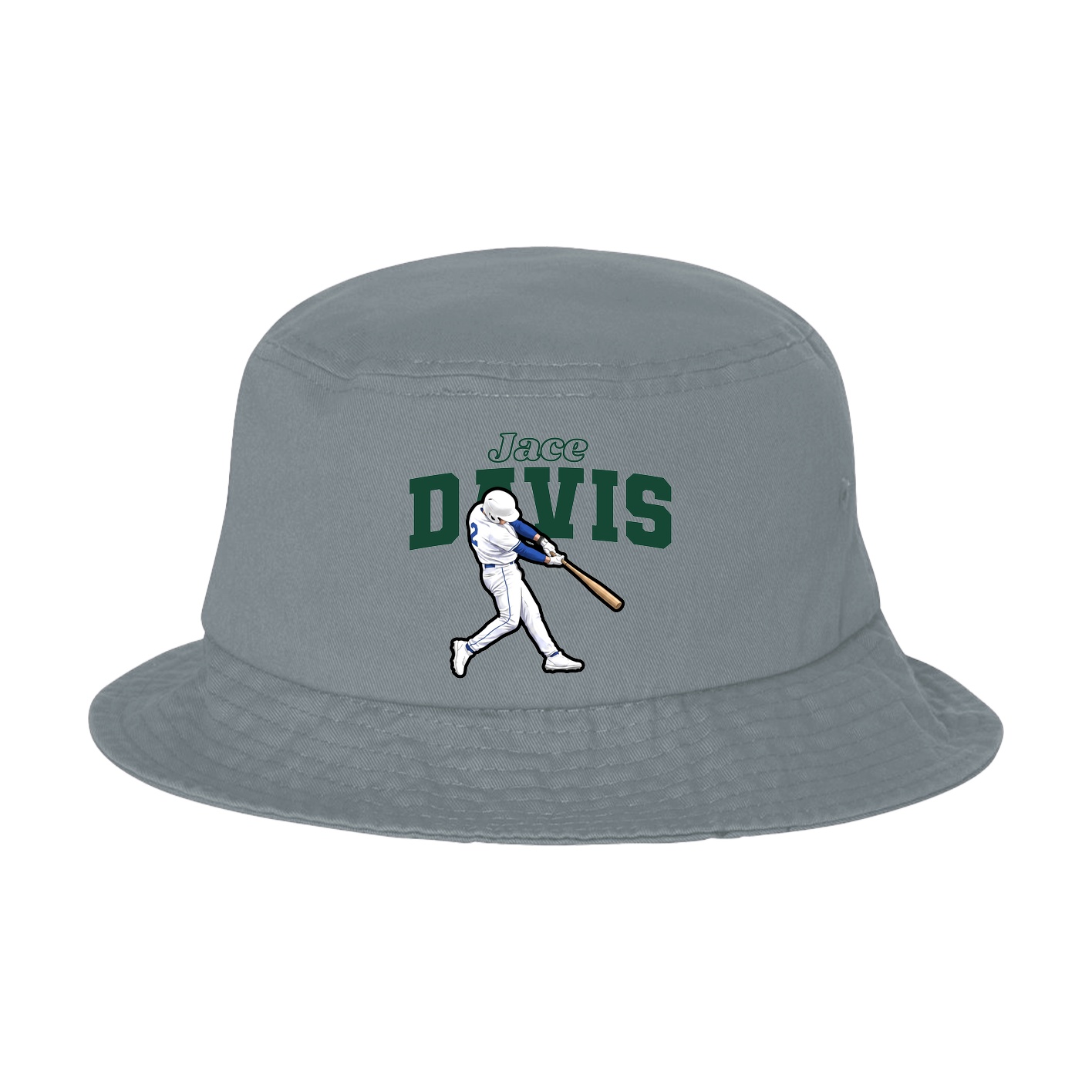 Bucket Cap — Name Arch in Grey