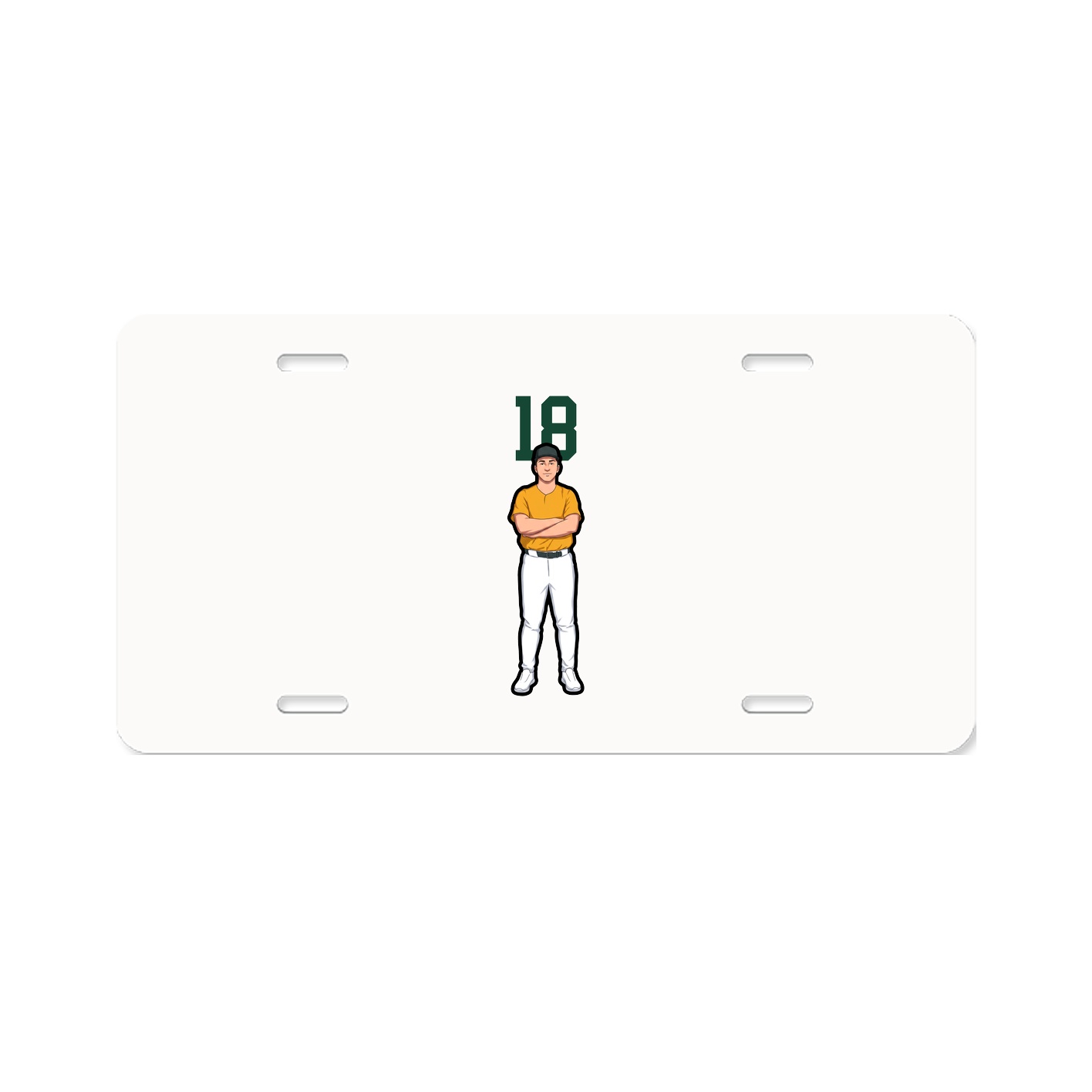 License Plate — Number Top in Classic