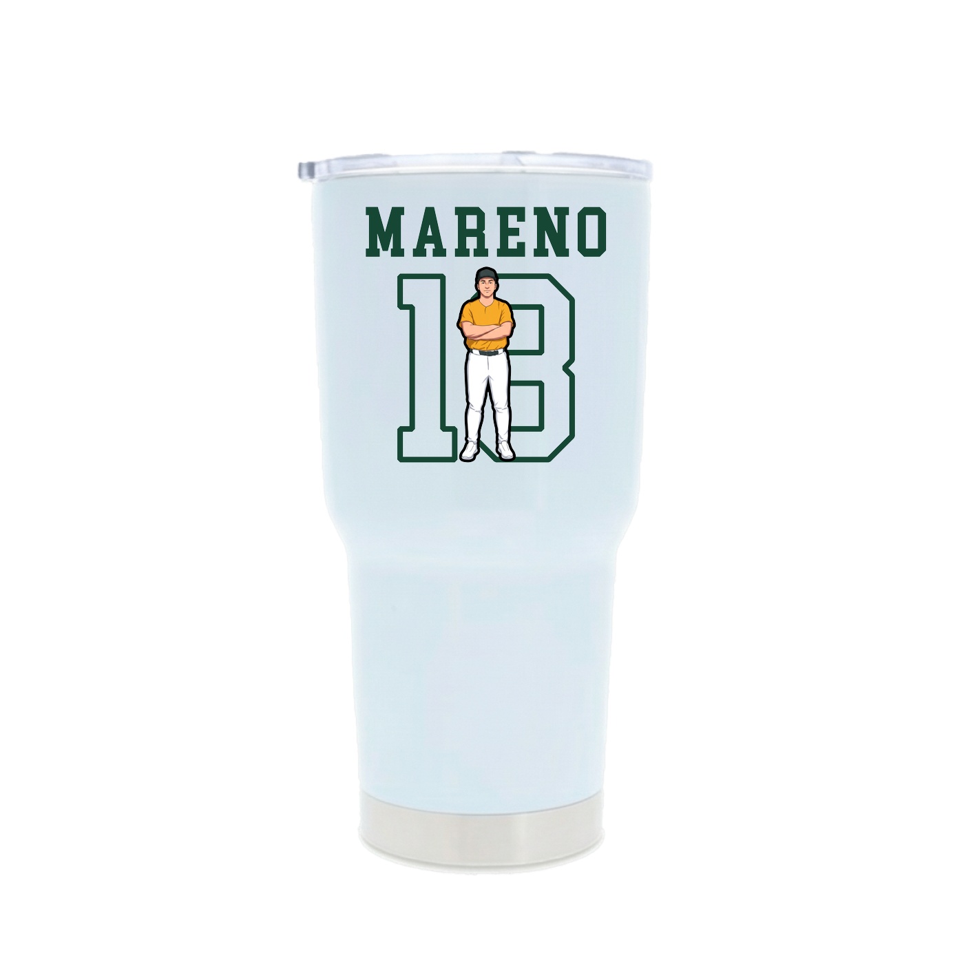 30oz Stainless Steel Tumbler — Shirsey in White