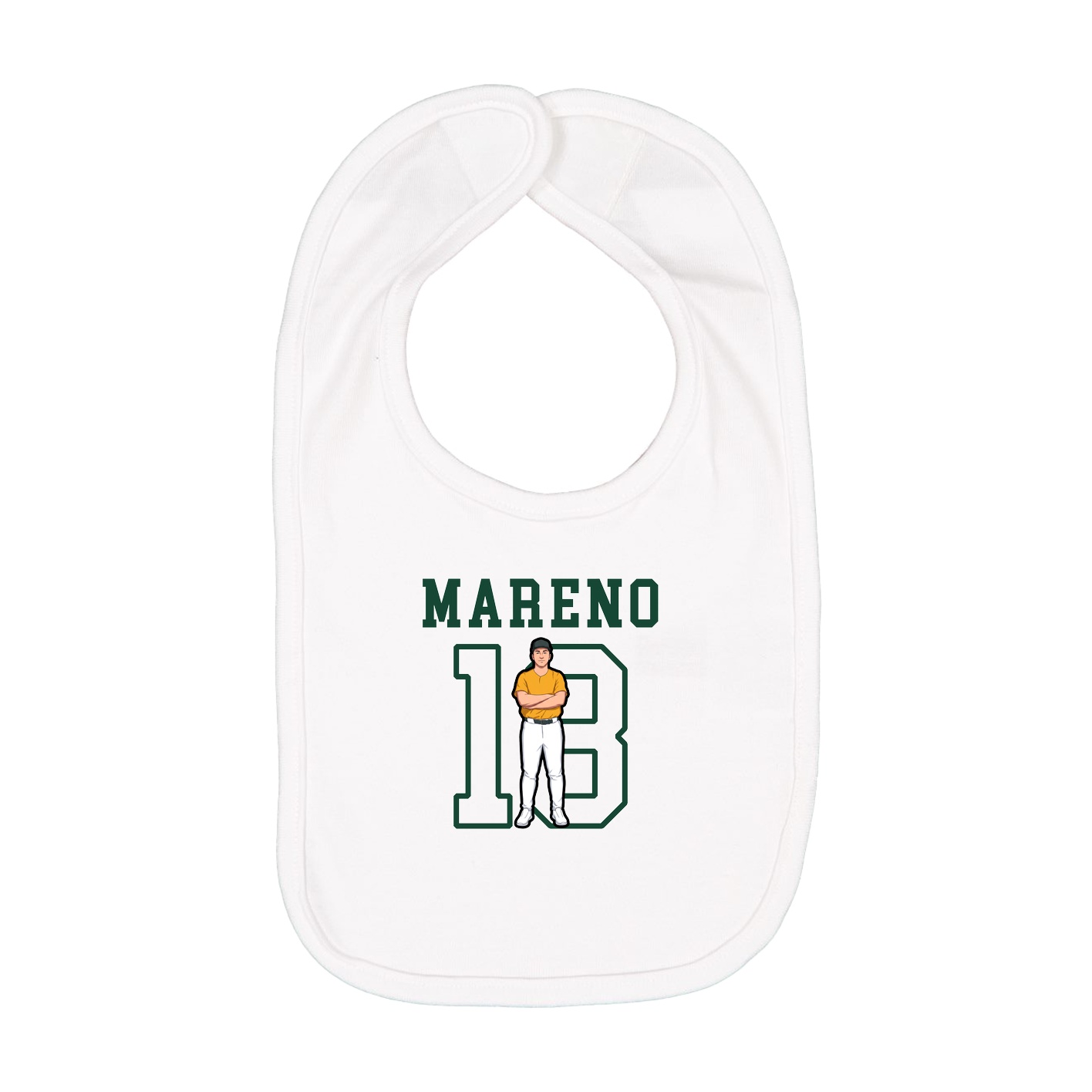 Infant Bib — Shirsey in White