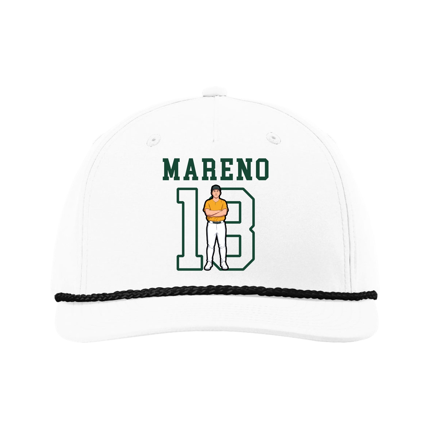 Five-Panel Classic Rope Cap — Shirsey in White