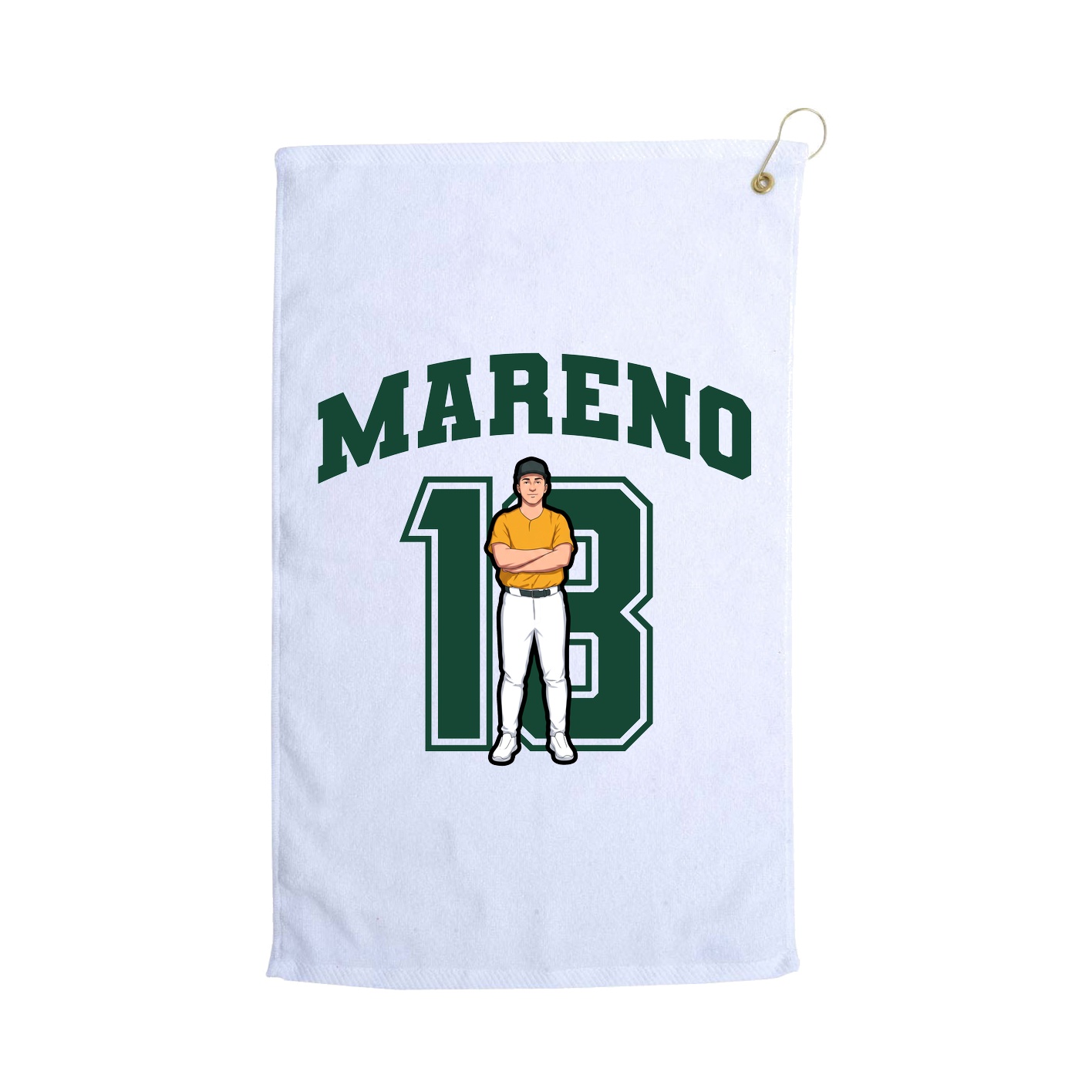 Golf Towel — Number in White