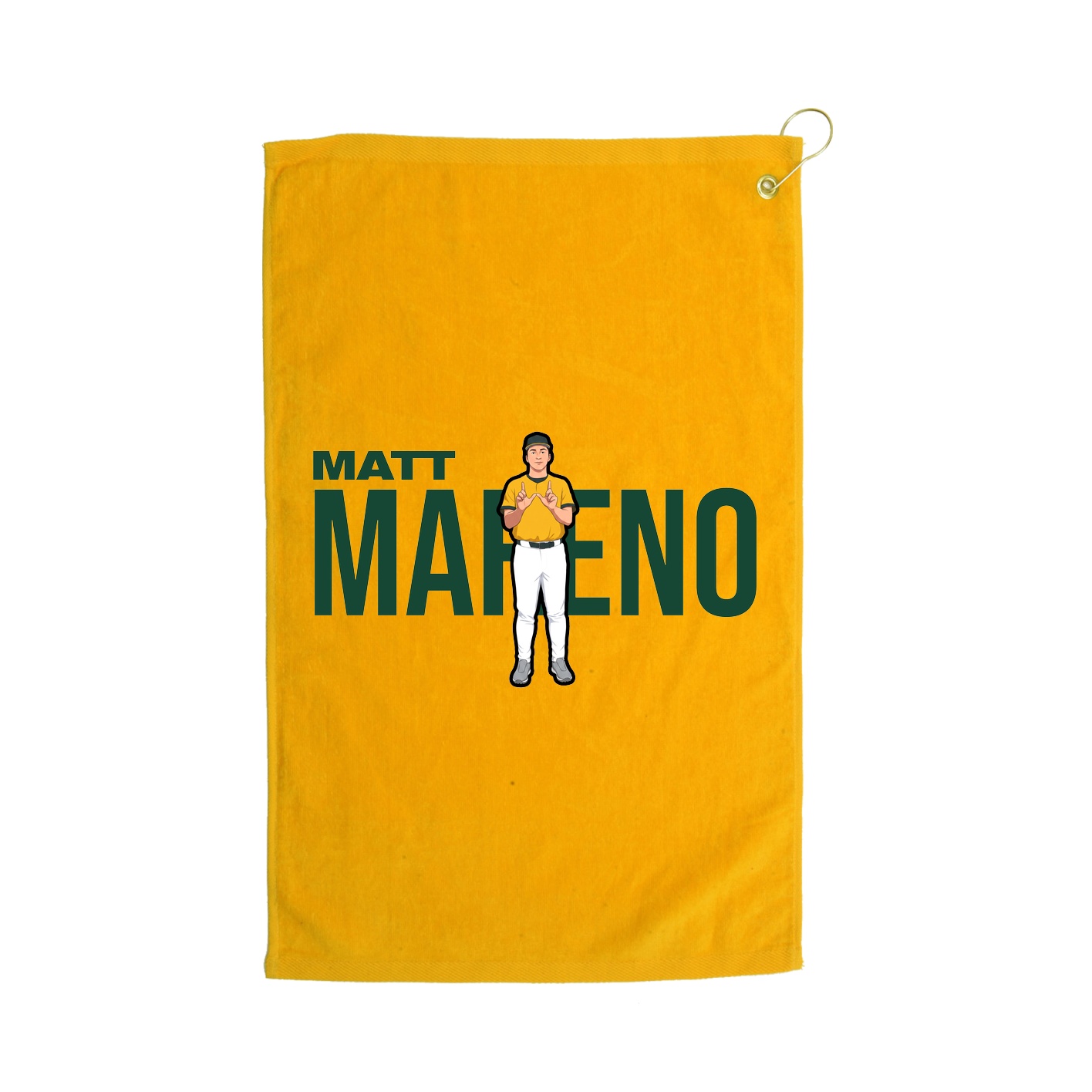 Golf Towel — Player Name in Gold
