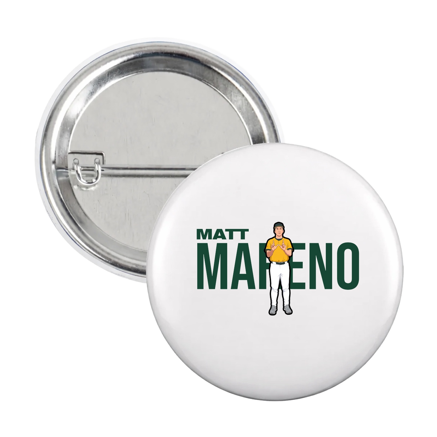Game Day Button — Player Name in White