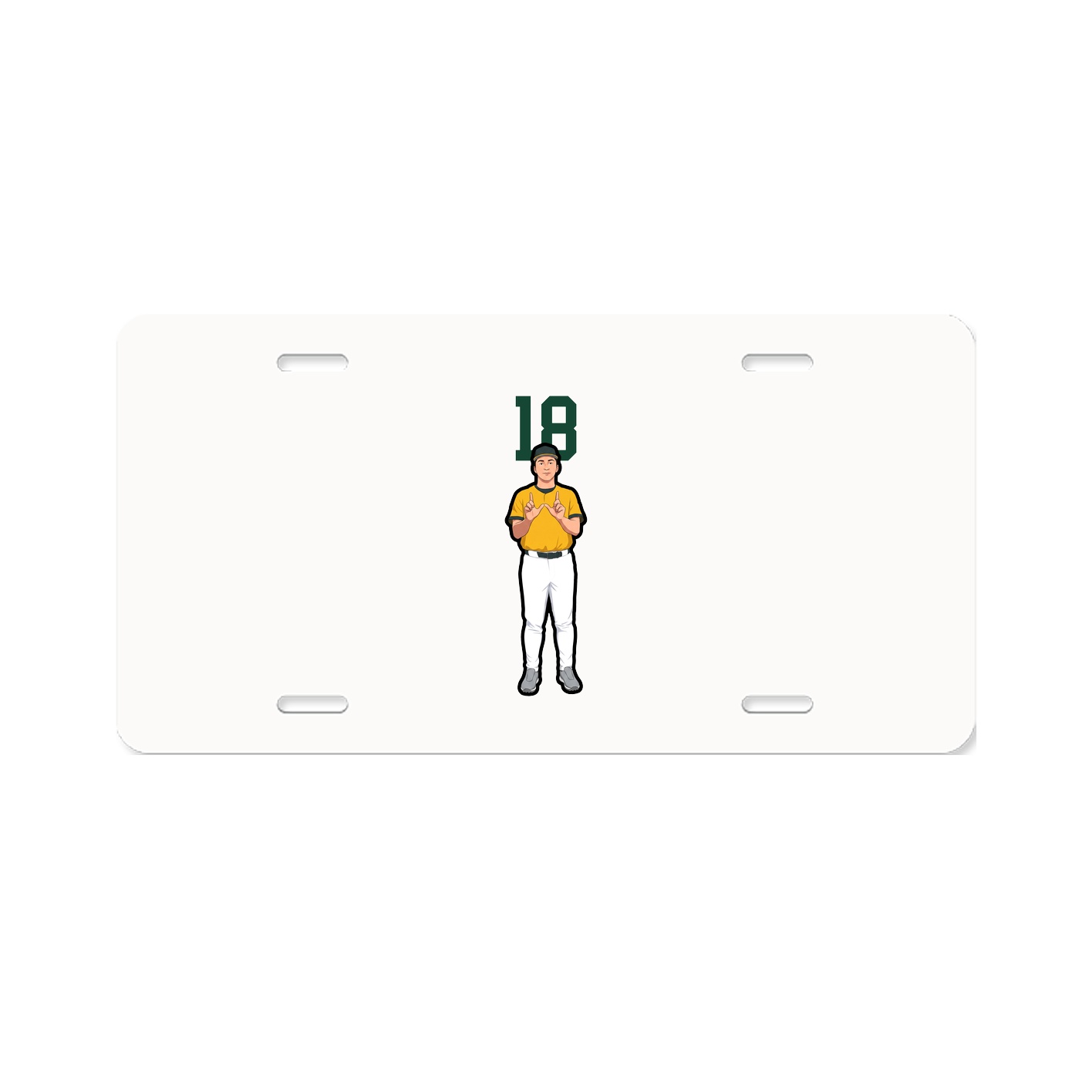 License Plate — Number Top in Classic