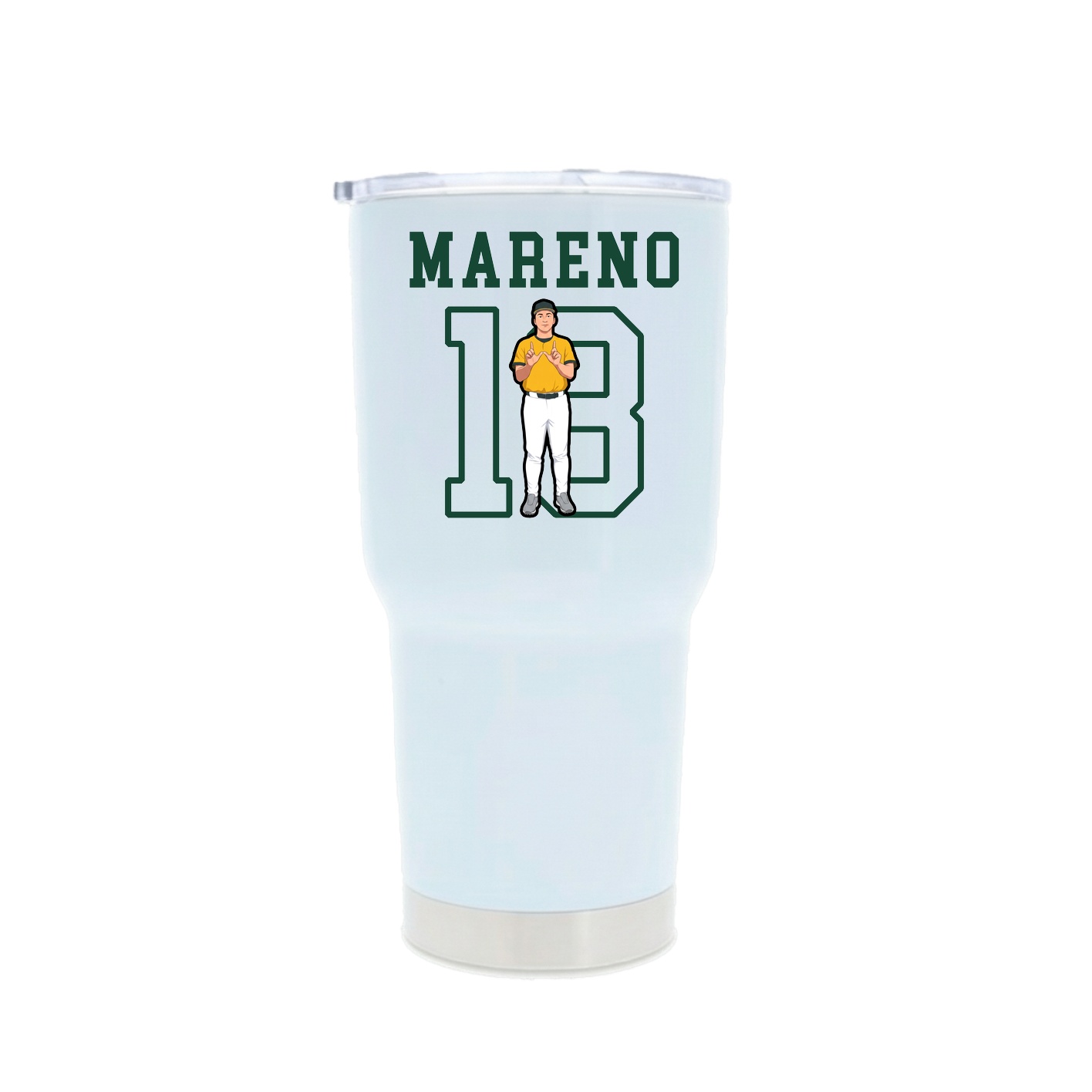 30oz Stainless Steel Tumbler — Shirsey in White