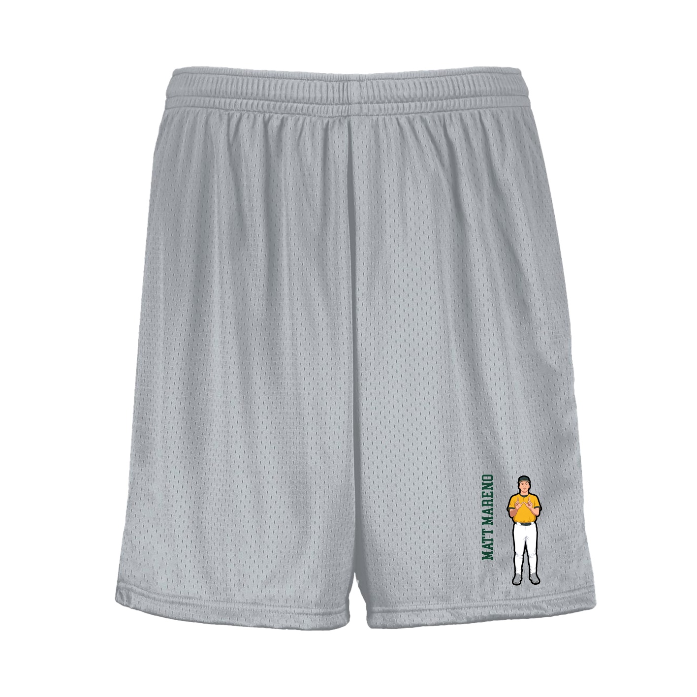 Shorts — Name Vertical in Silver