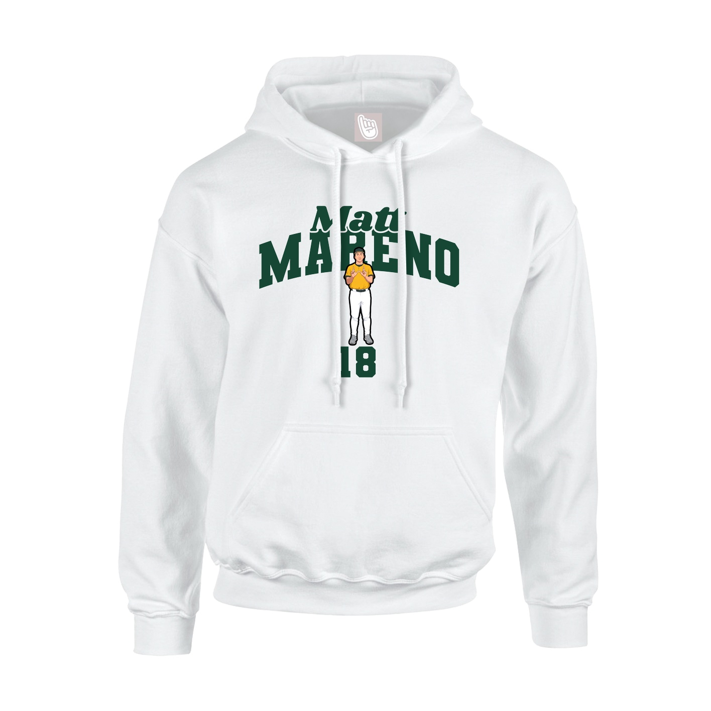 Hoodie — Signature Arch in White