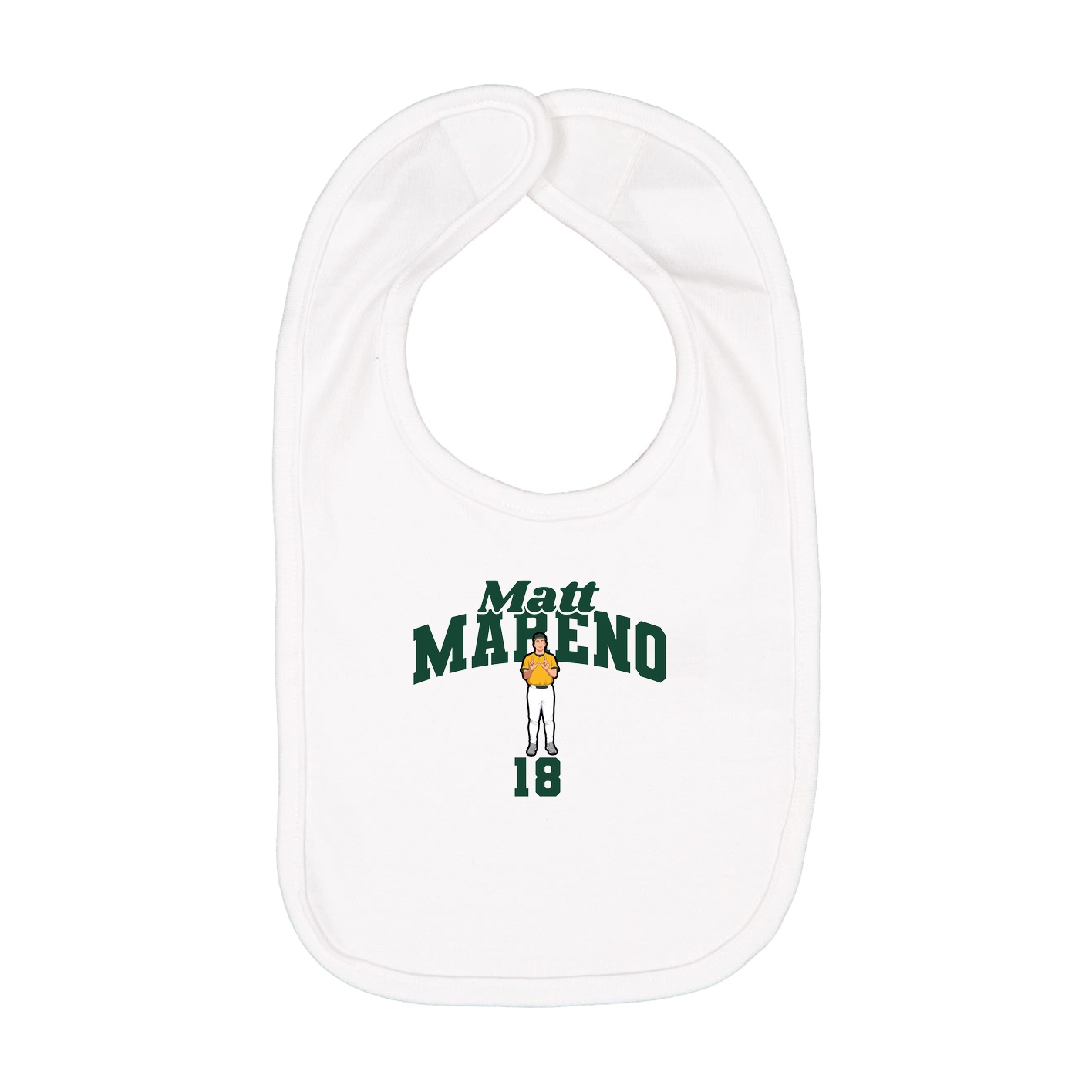 Infant Bib — Signature Arch in White