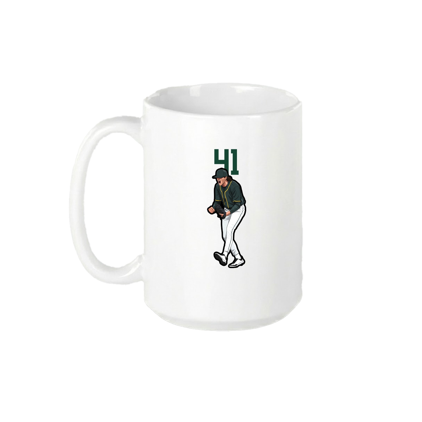 15oz Coffee Mug — Number Top in White