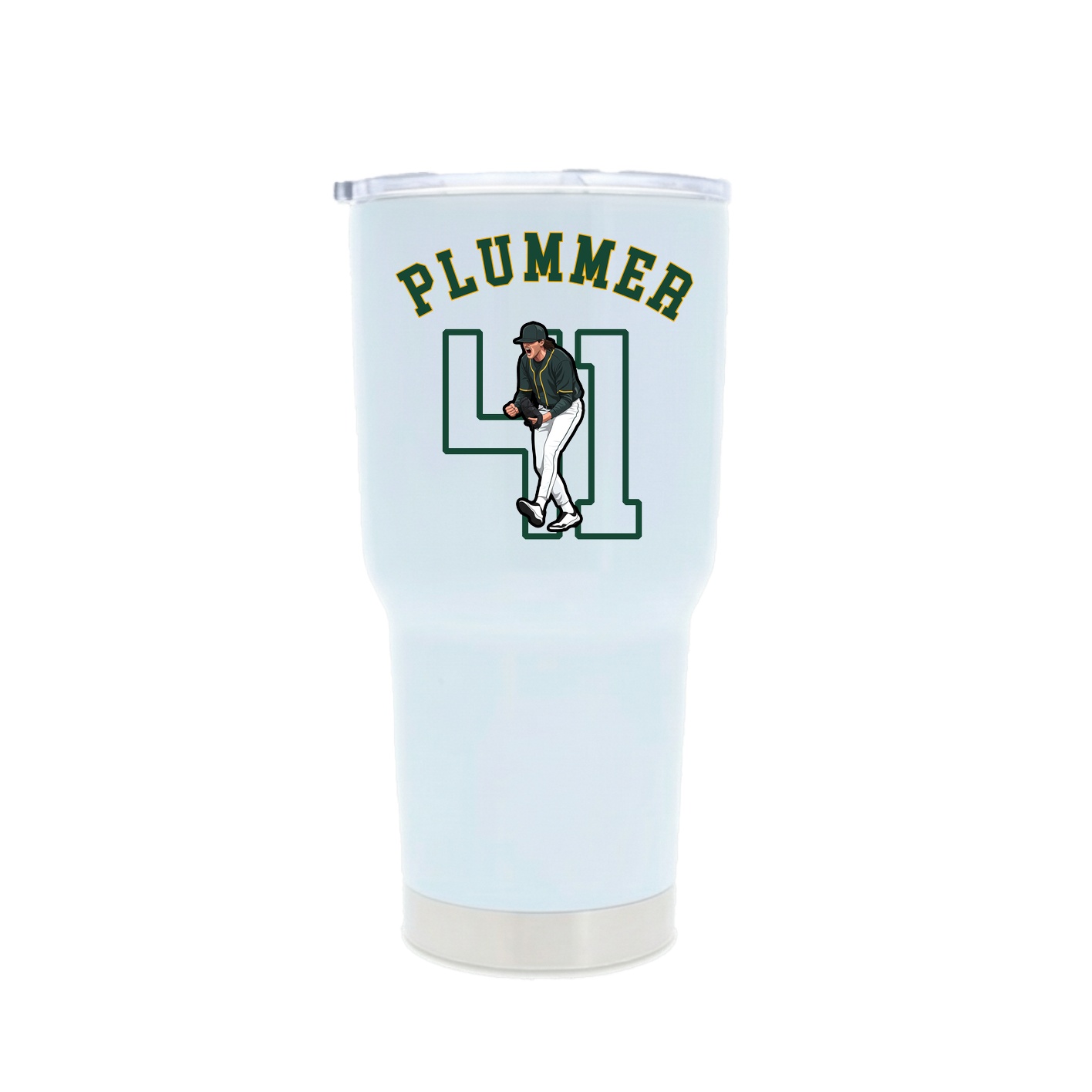 30oz Stainless Steel Tumbler — Shirsey Arch in White