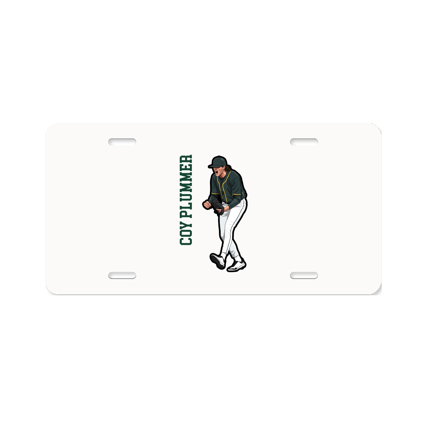License Plate — Name Vertical in Classic