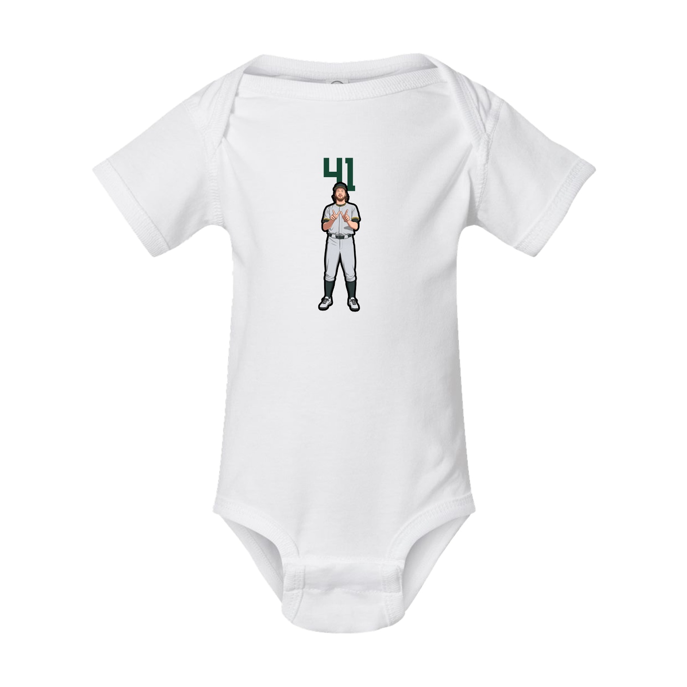 Baby Onesie — Number Top in White