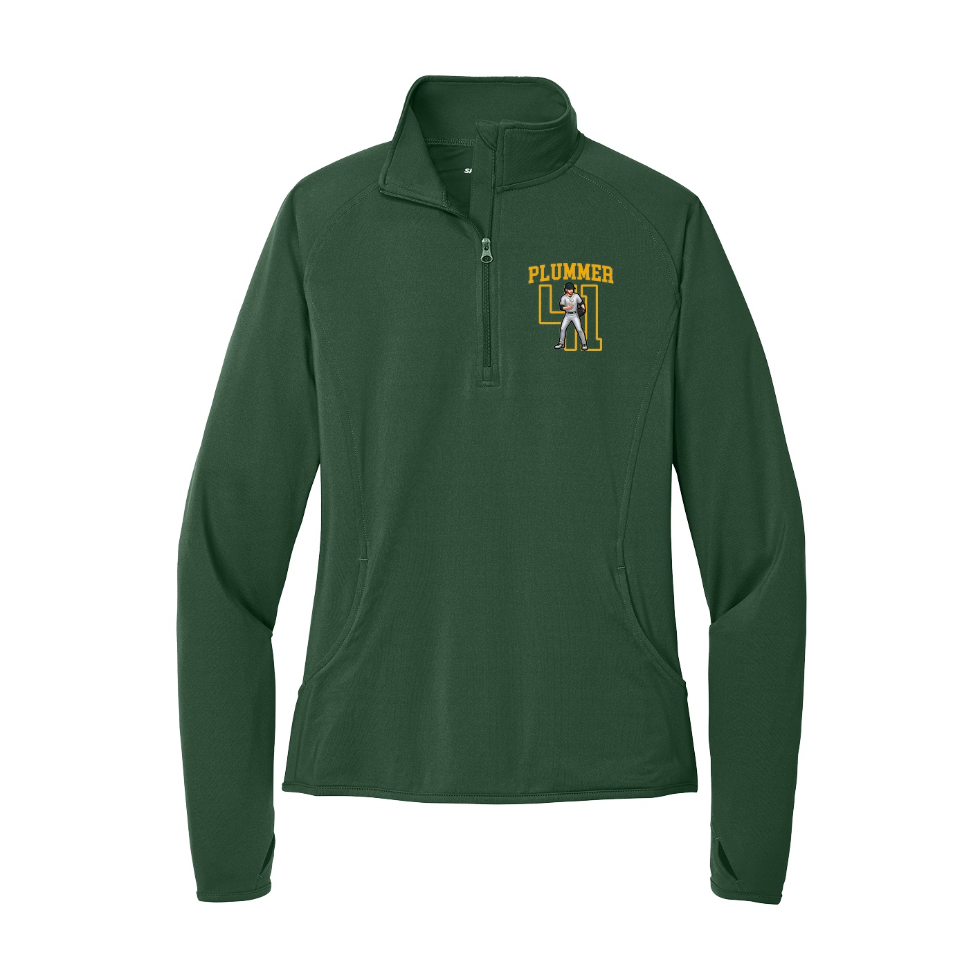 Women's Q-Zip Pullover — Shirsey in Green