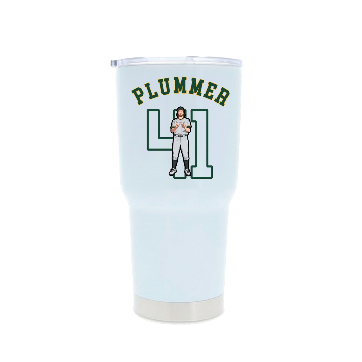 30oz Stainless Steel Tumbler — Shirsey Arch in White