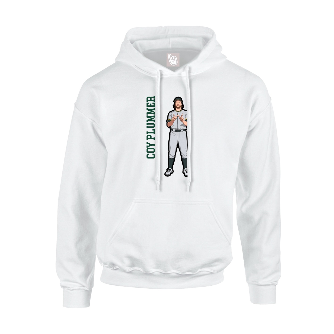 Youth Hoodie — Name Vertical in White