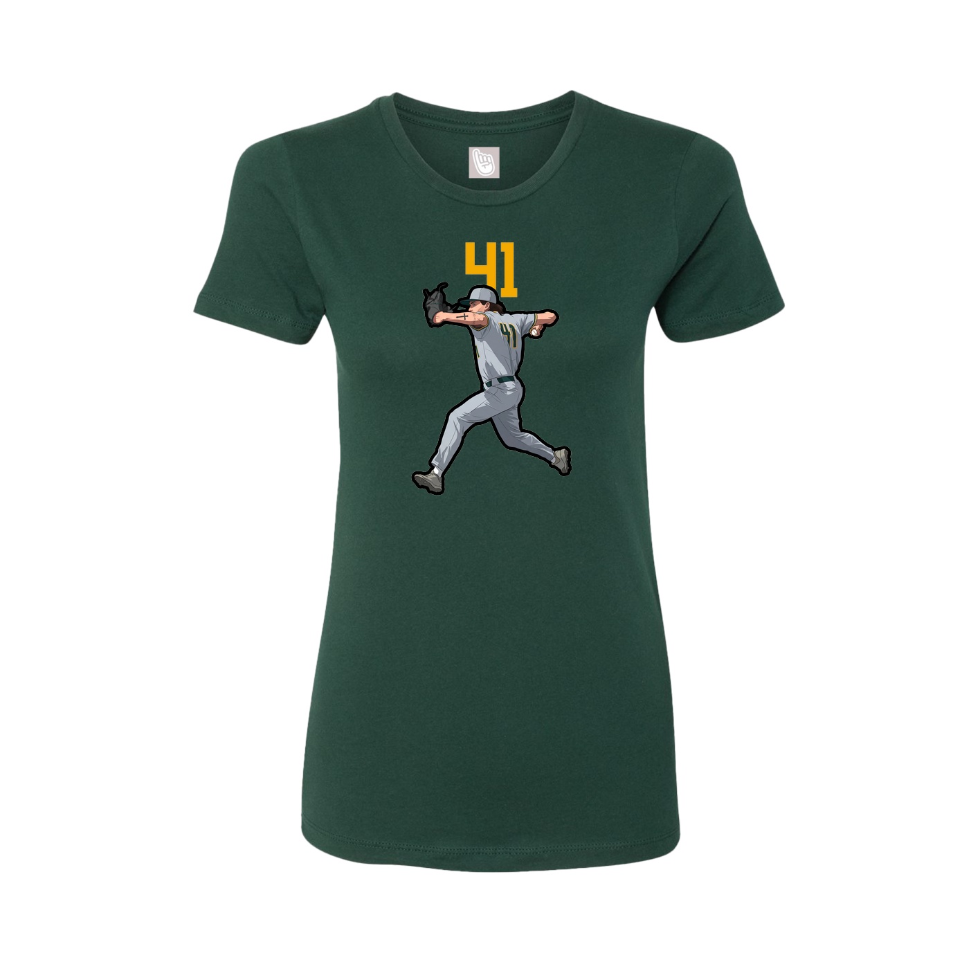Womens Tee — Number Top in Green