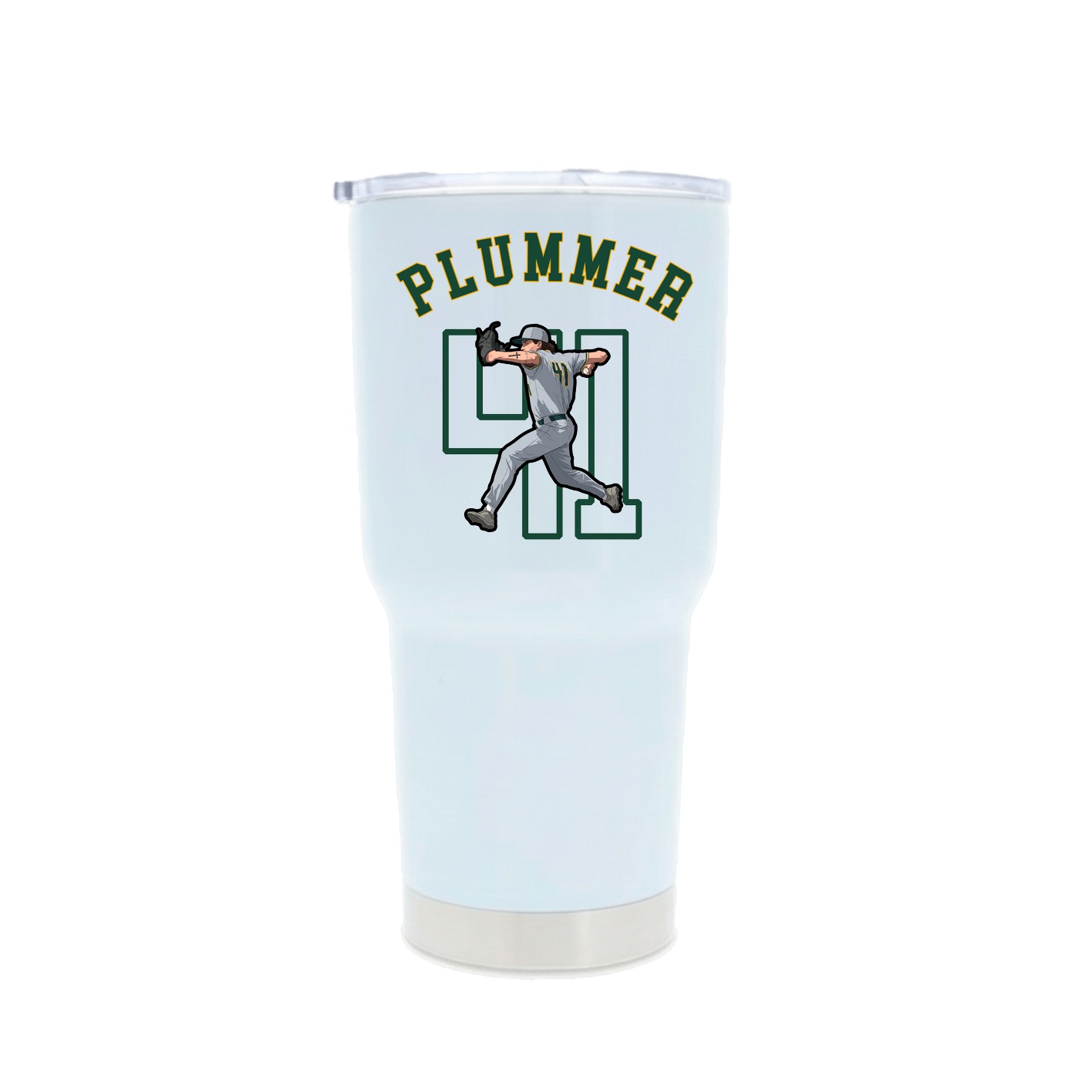 30oz Stainless Steel Tumbler — Shirsey Arch in White