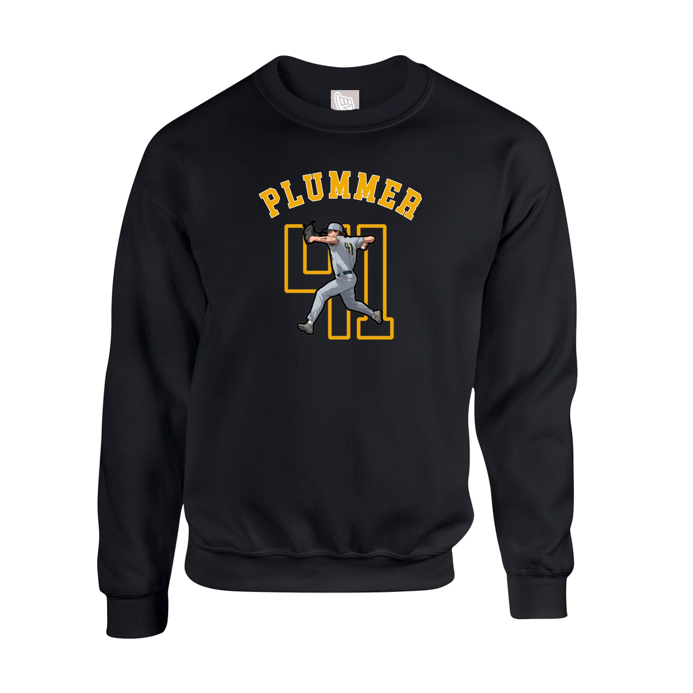 Fleece Crew — Shirsey Arch in Black