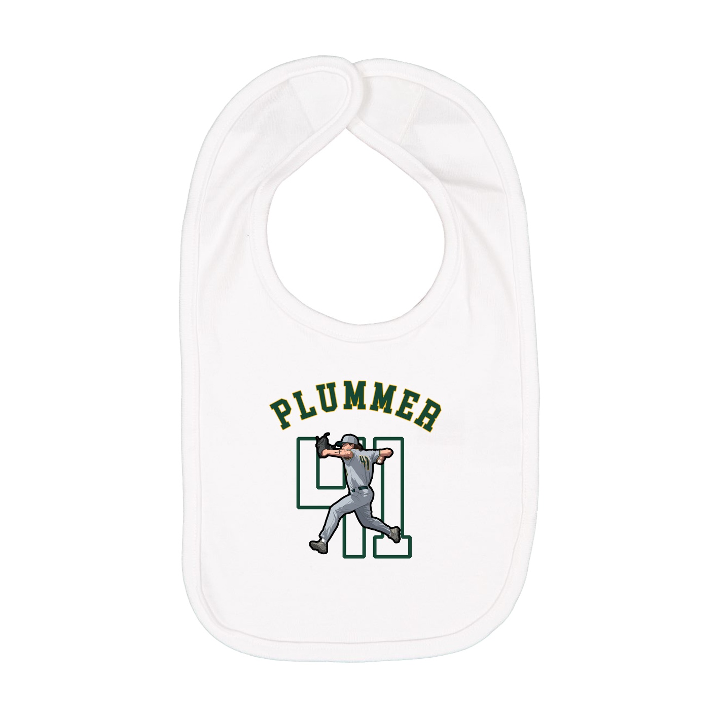 Infant Bib — Shirsey Arch in White