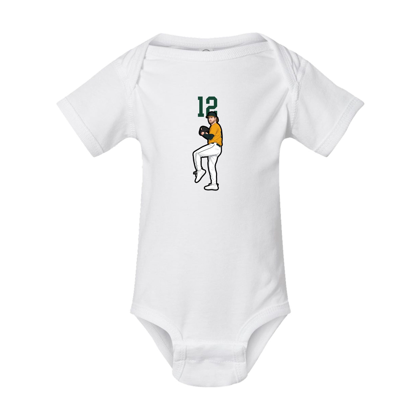 Baby Onesie — Number Top in White