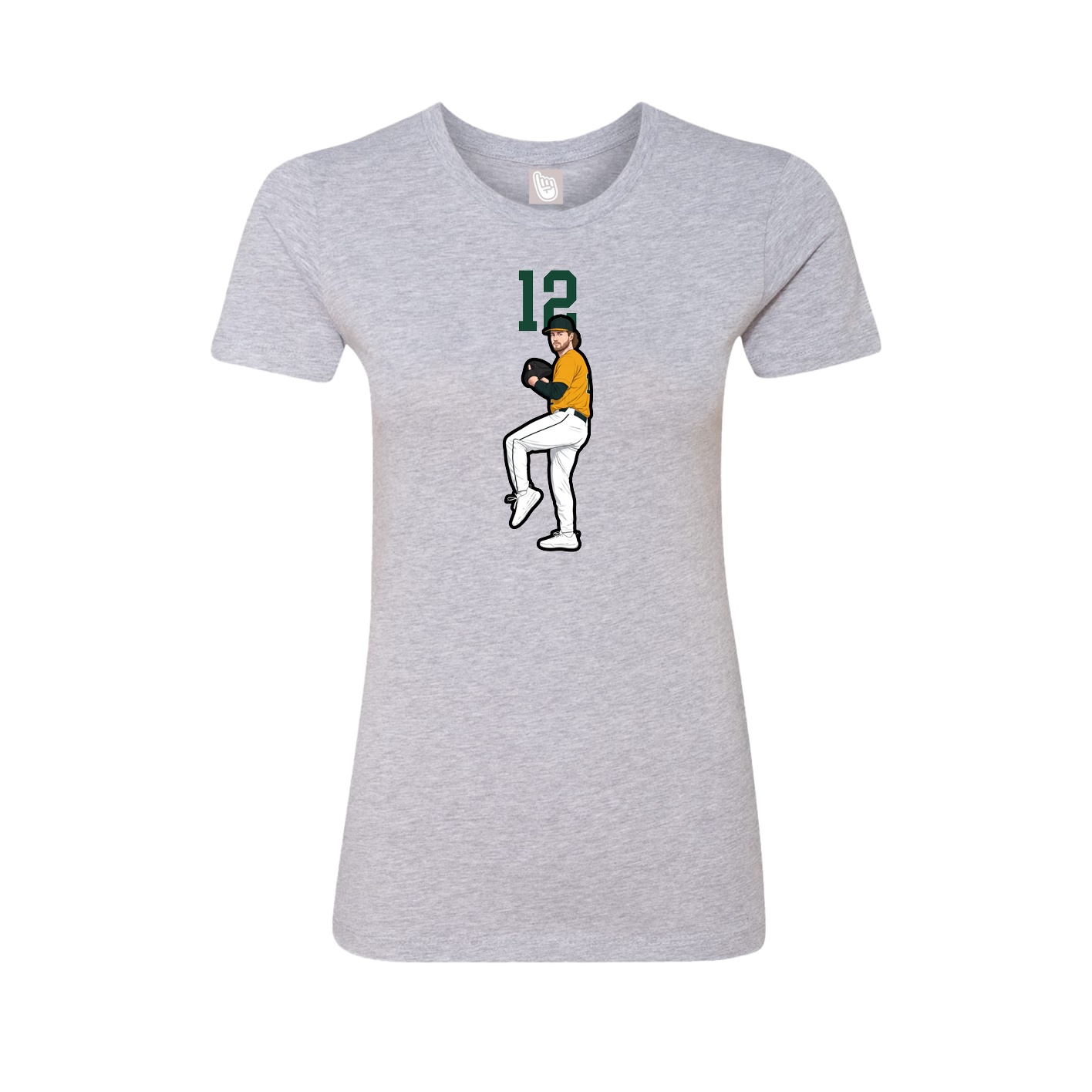 Womens Tee — Number Top in Grey