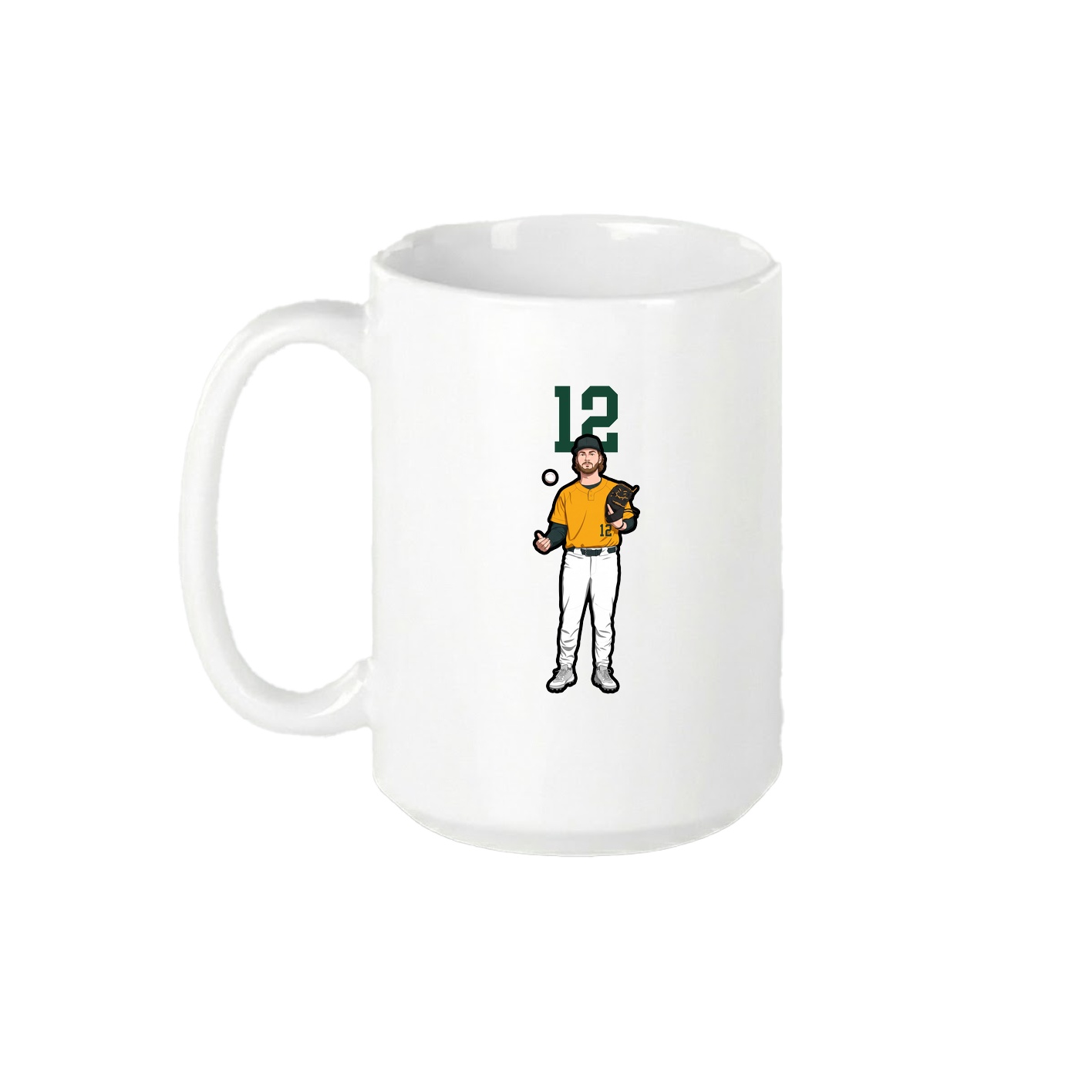 15oz Coffee Mug — Number Top in White