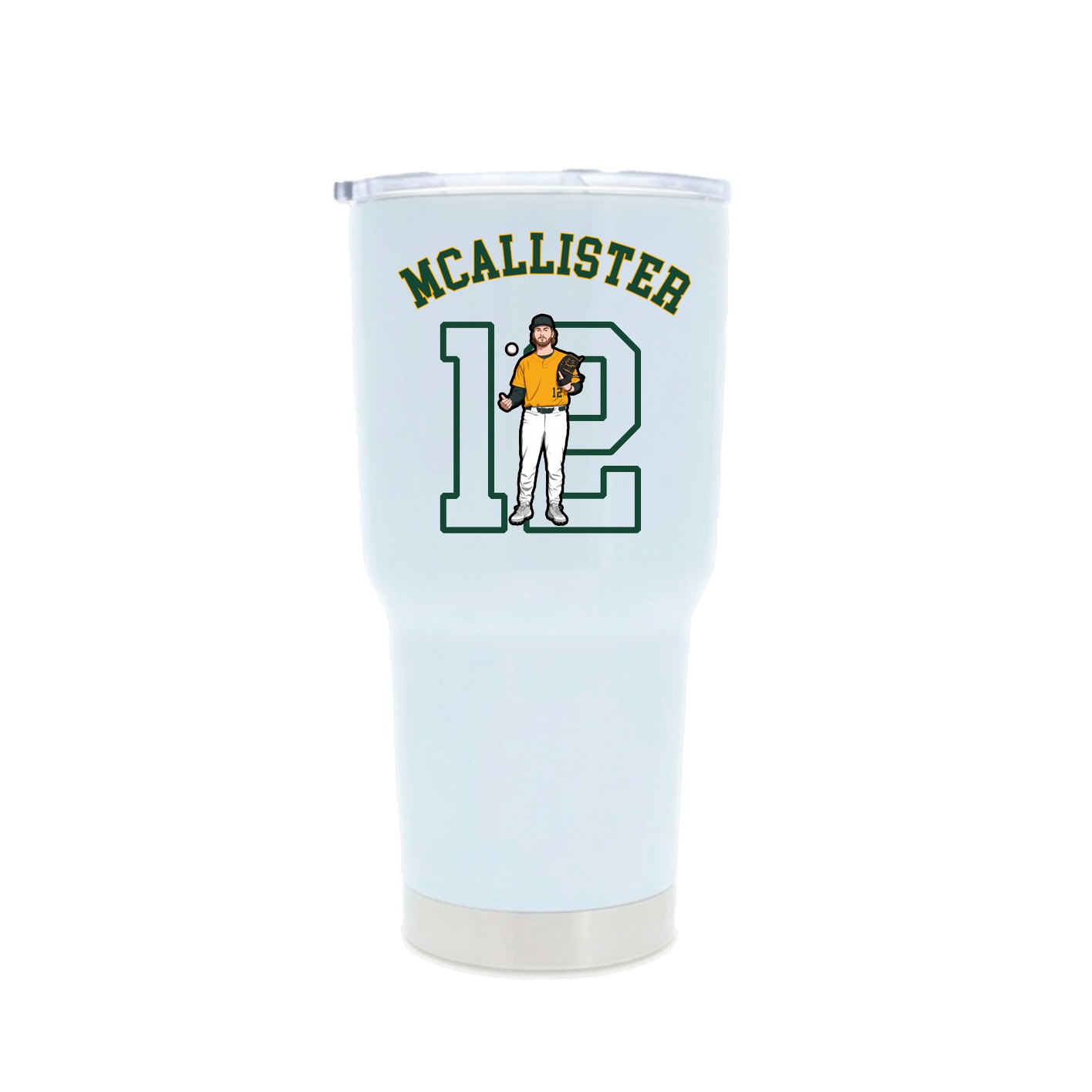 30oz Stainless Steel Tumbler — Shirsey Arch in White