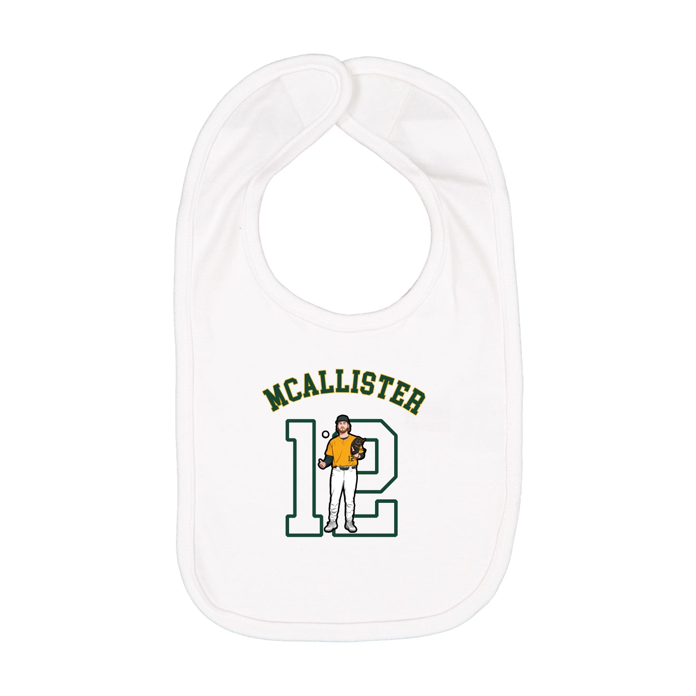 Infant Bib — Shirsey Arch in White
