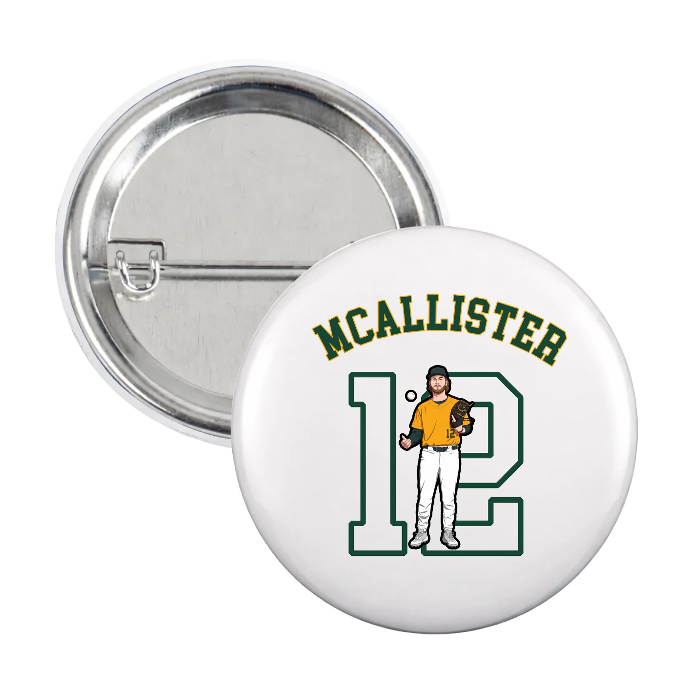 Game Day Button — Shirsey Arch in White