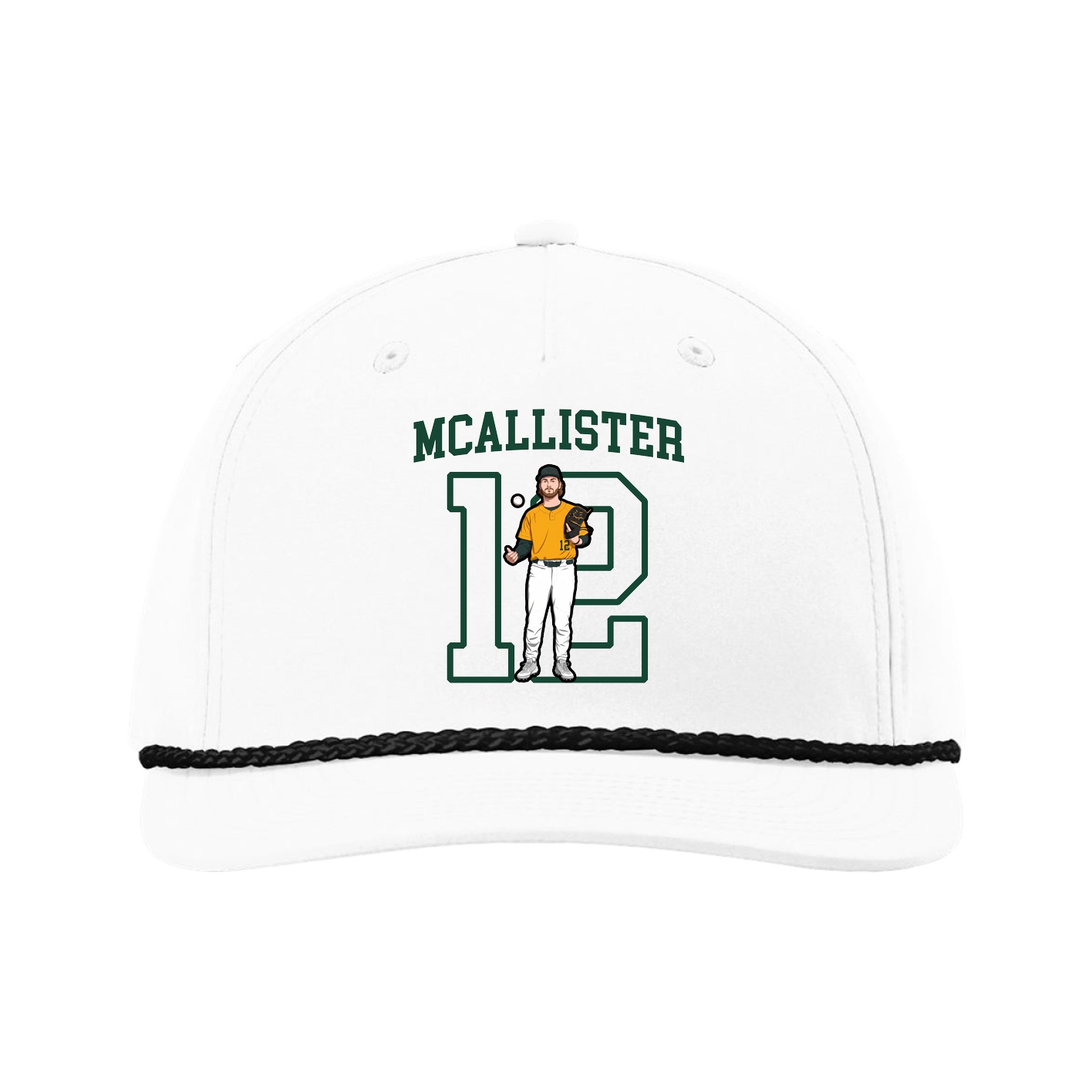 Five-Panel Classic Rope Cap — Shirsey in White