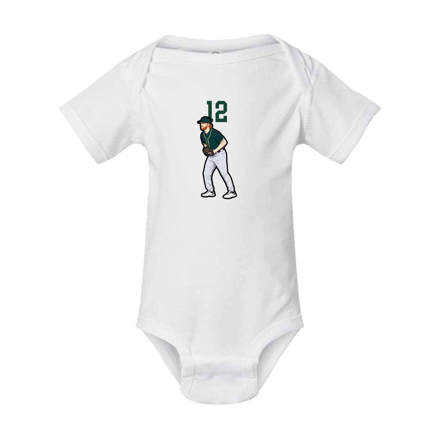 Baby Onesie — Number Top in White