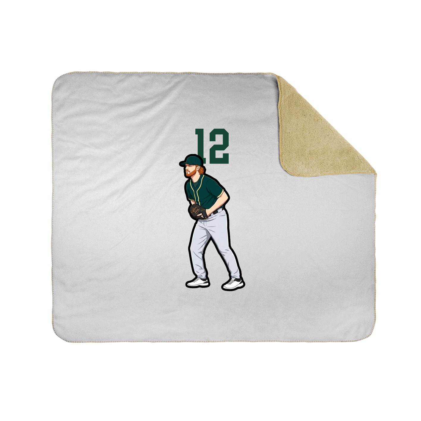 Throw Blanket — Number Top in White