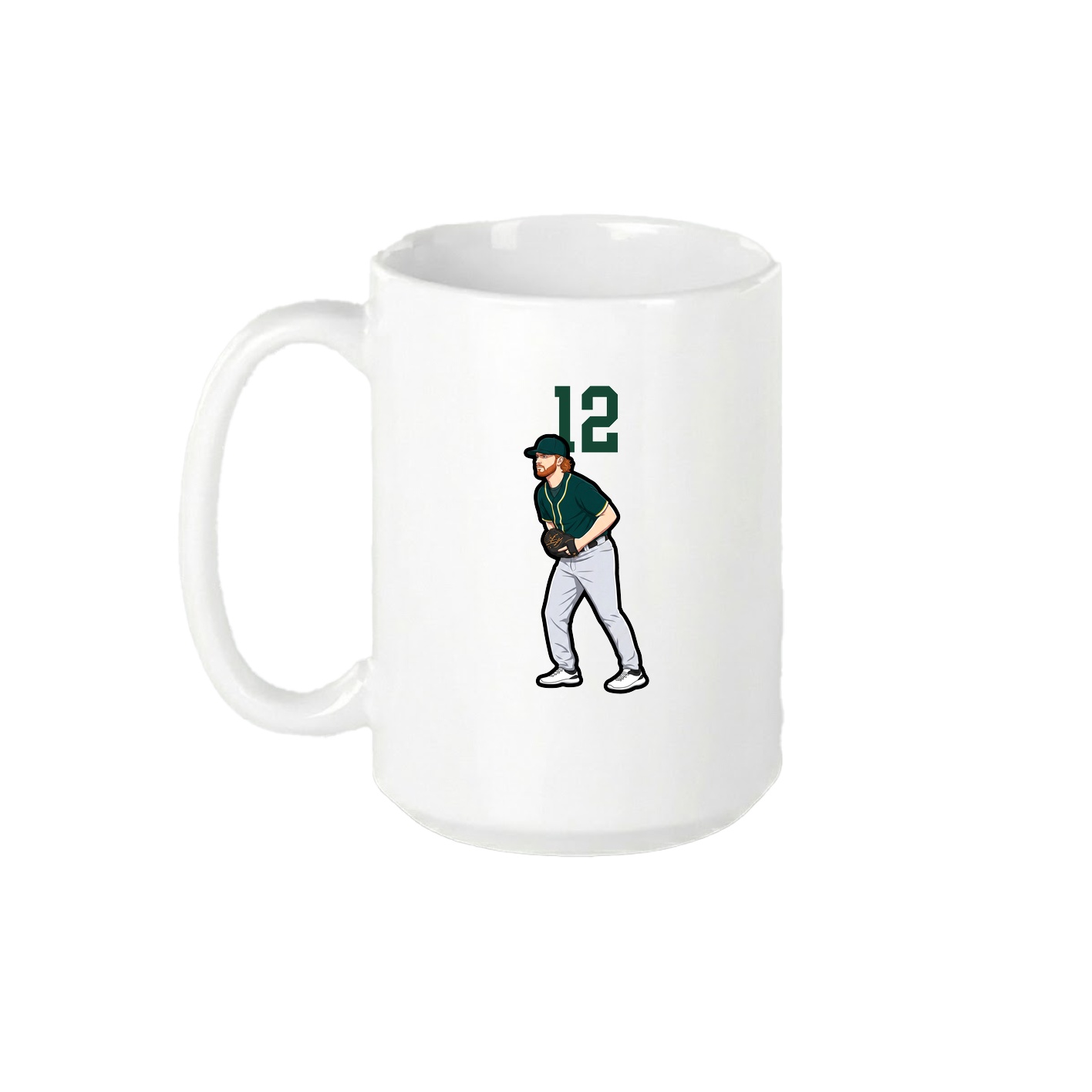 15oz Coffee Mug — Number Top in White