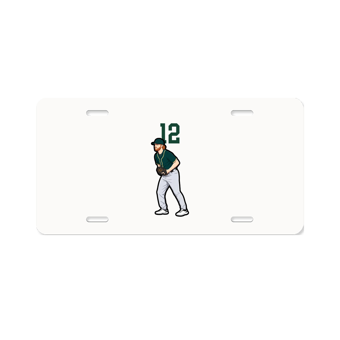 License Plate — Number Top in Classic