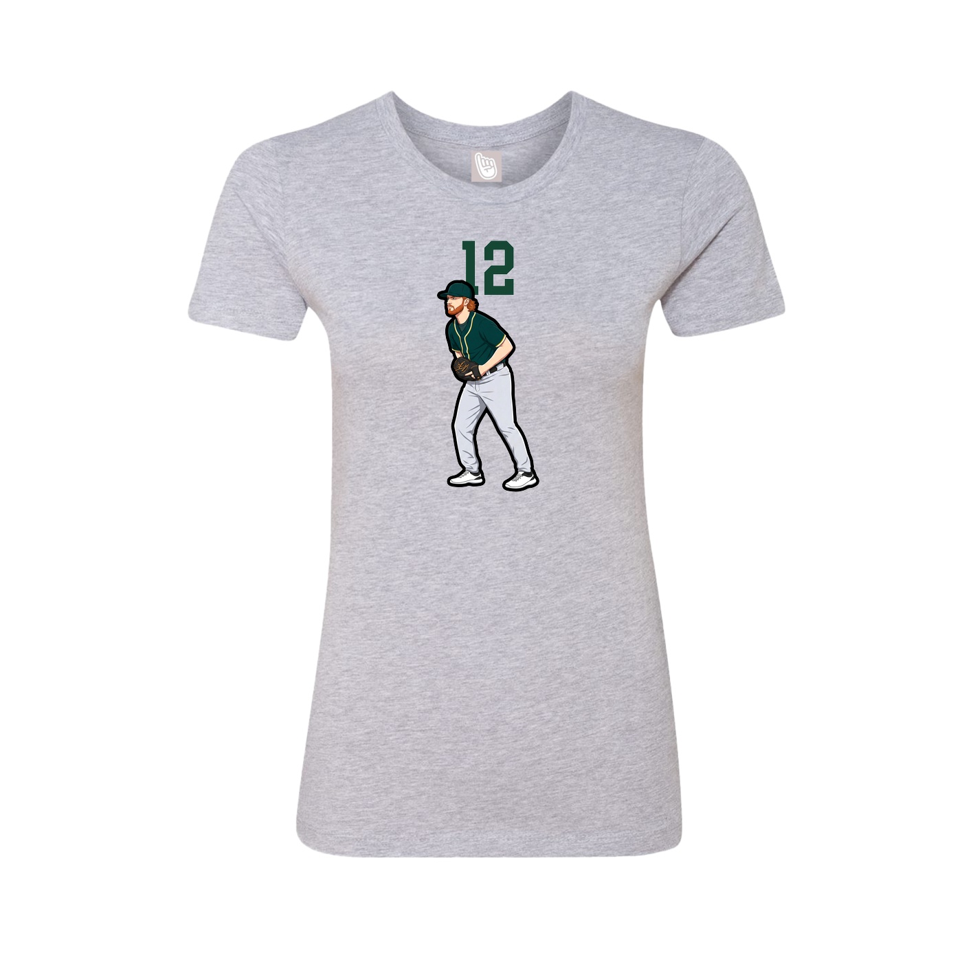 Womens Tee — Number Top in Grey
