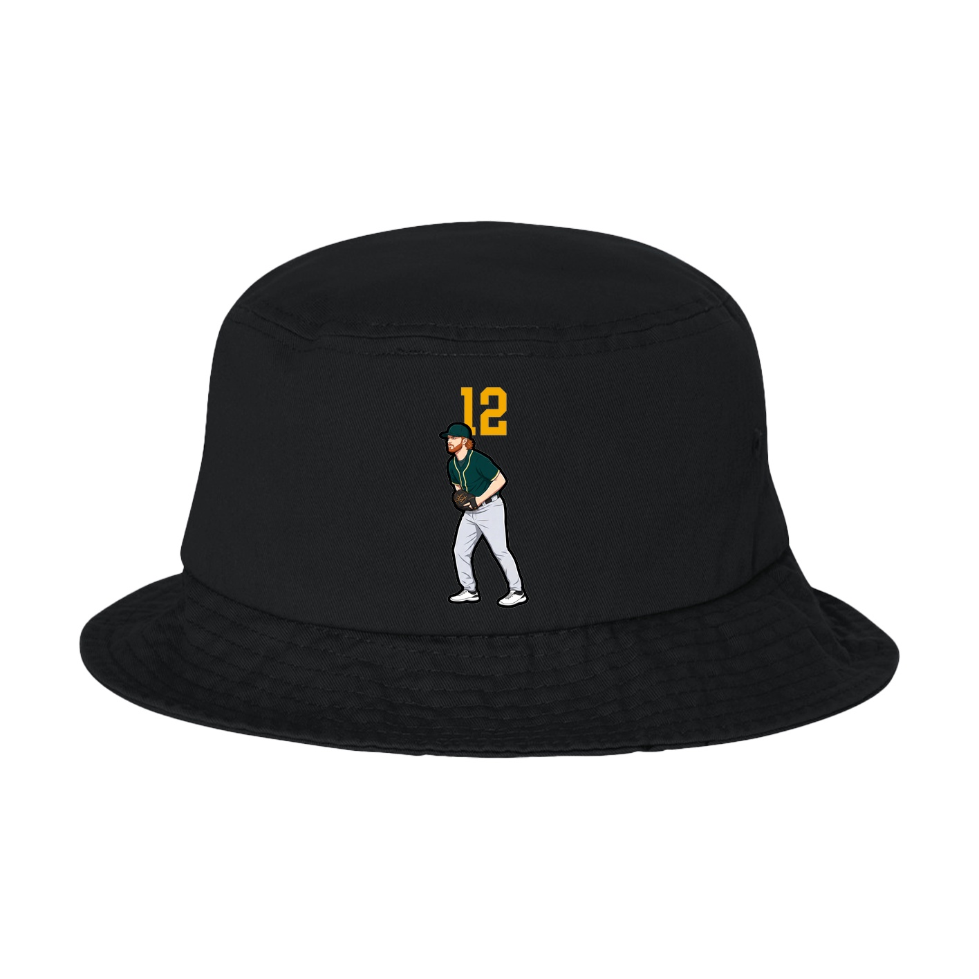 Bucket Cap — Number Top in Black