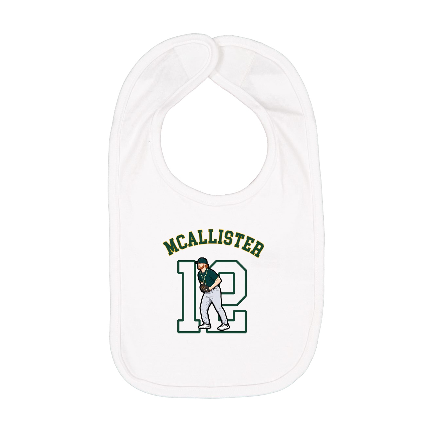Infant Bib — Shirsey Arch in White
