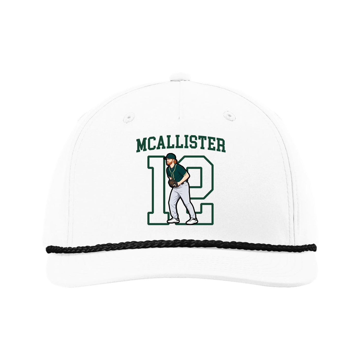 Five-Panel Classic Rope Cap — Shirsey in White